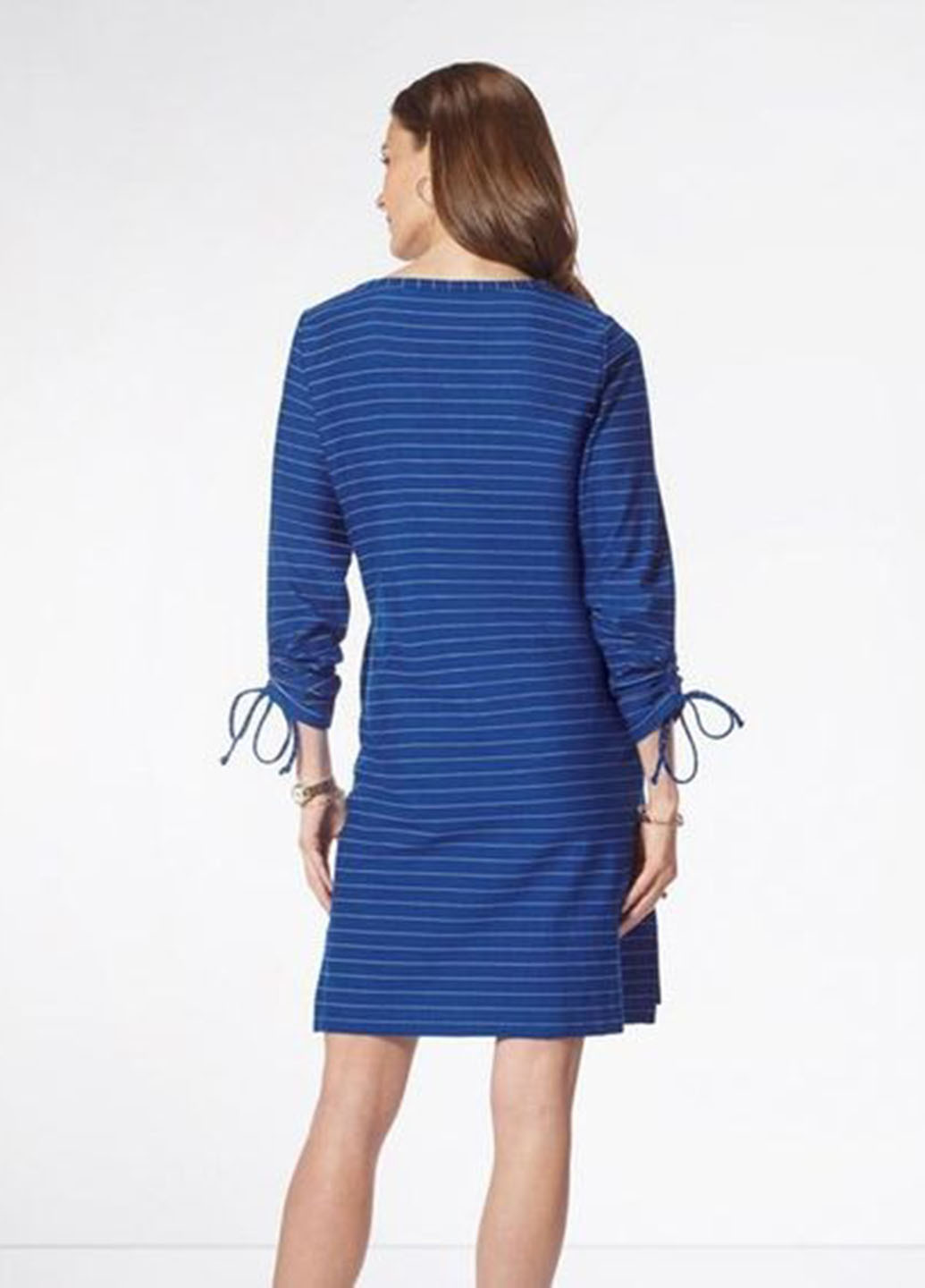 Синее кэжуал платье Avon в полоску