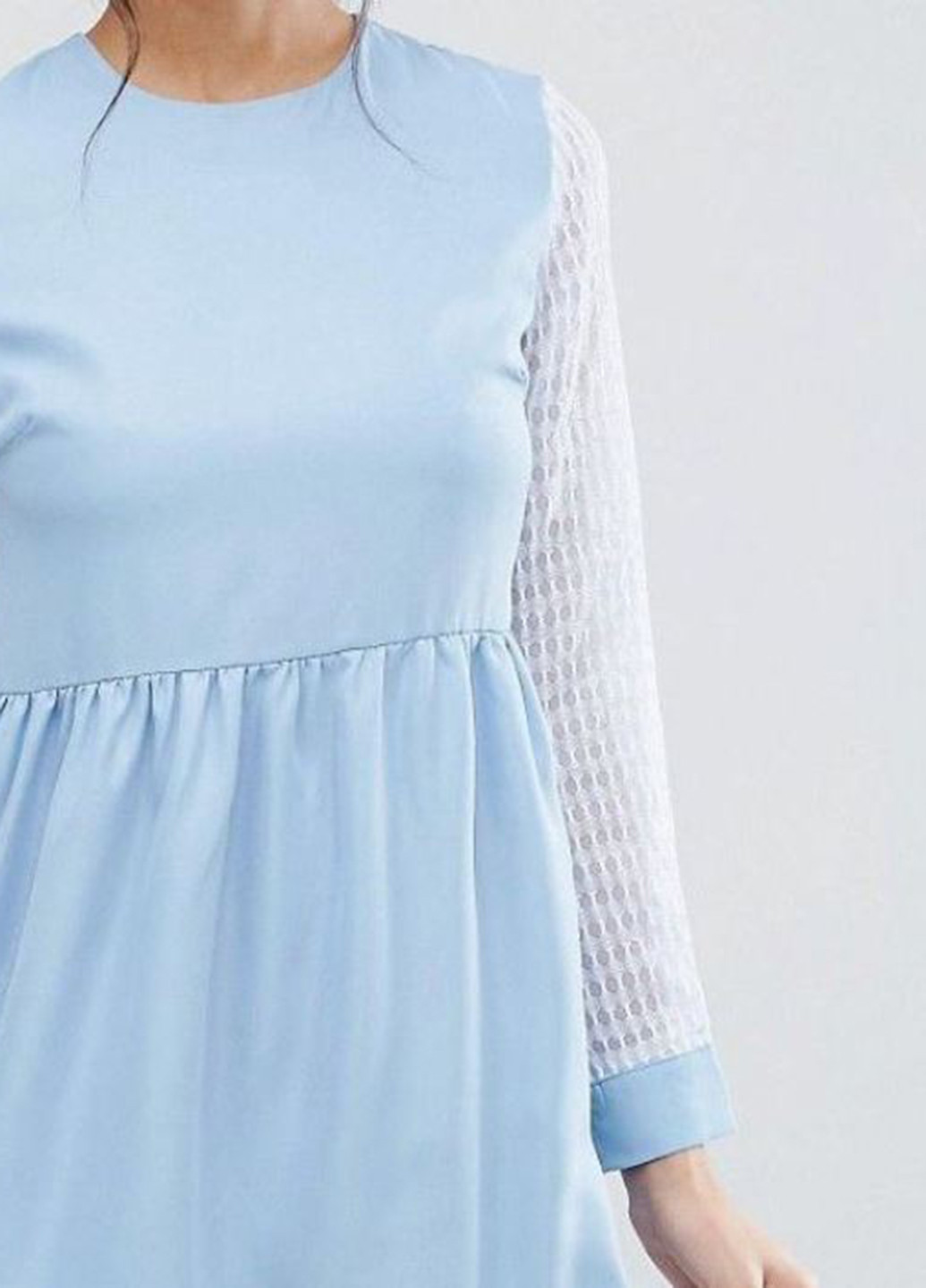 Блакитна кежуал сукня кльош Jovonna London однотонна