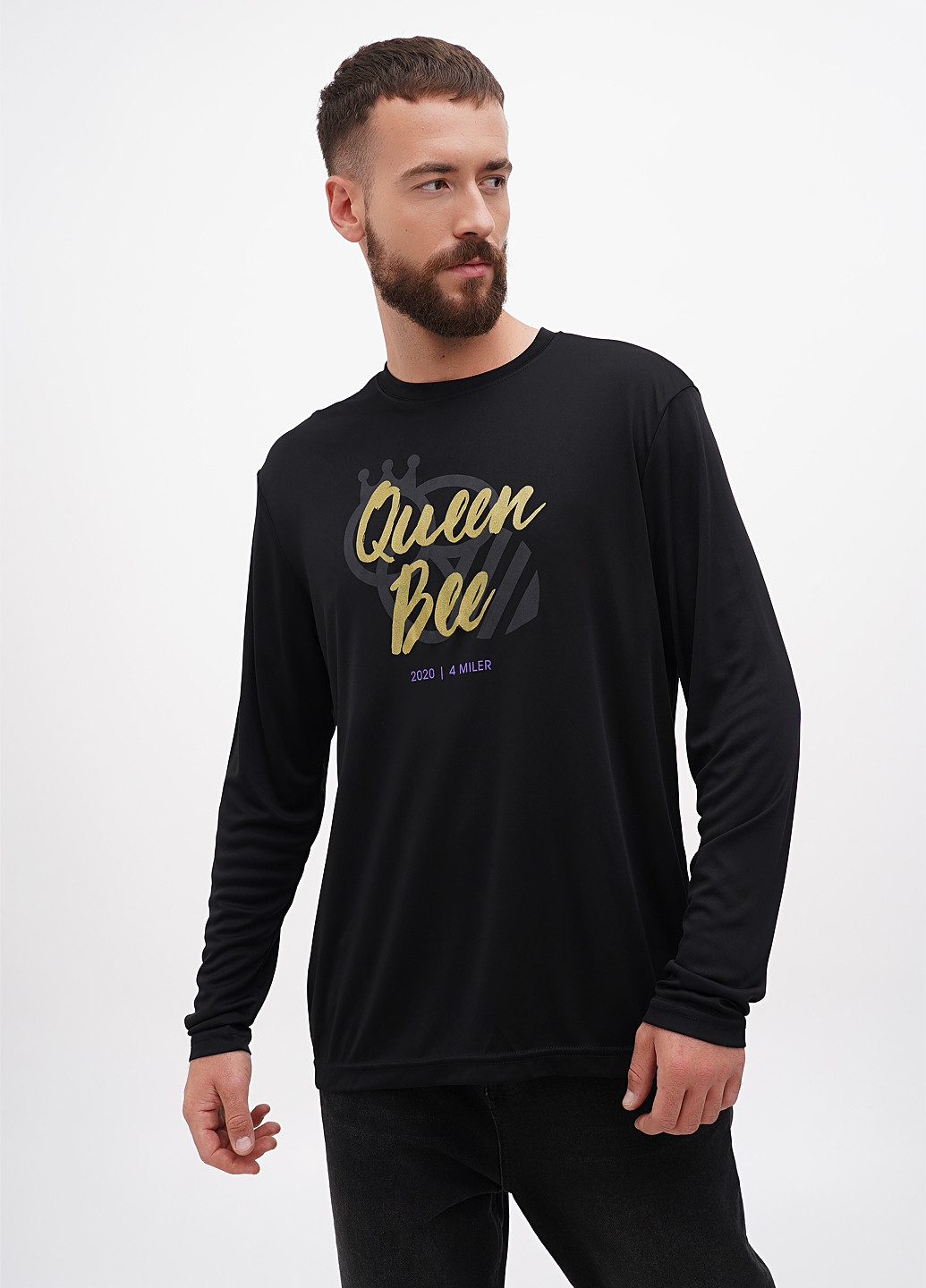 Лонгслів Sport-Tek напис чорний спортивні поліестер