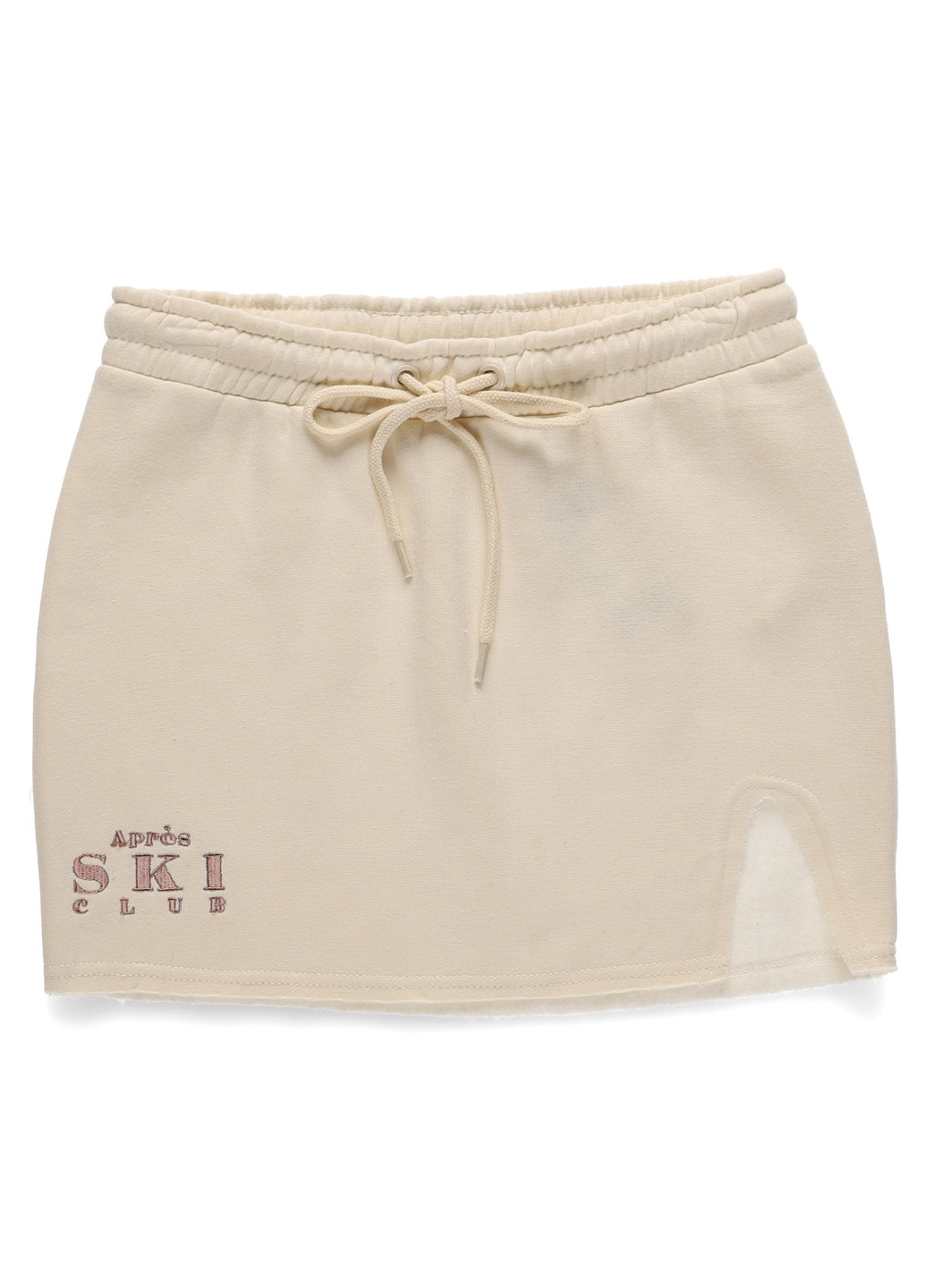 Молочная спортивная с надписью юбка PrettyLittleThing