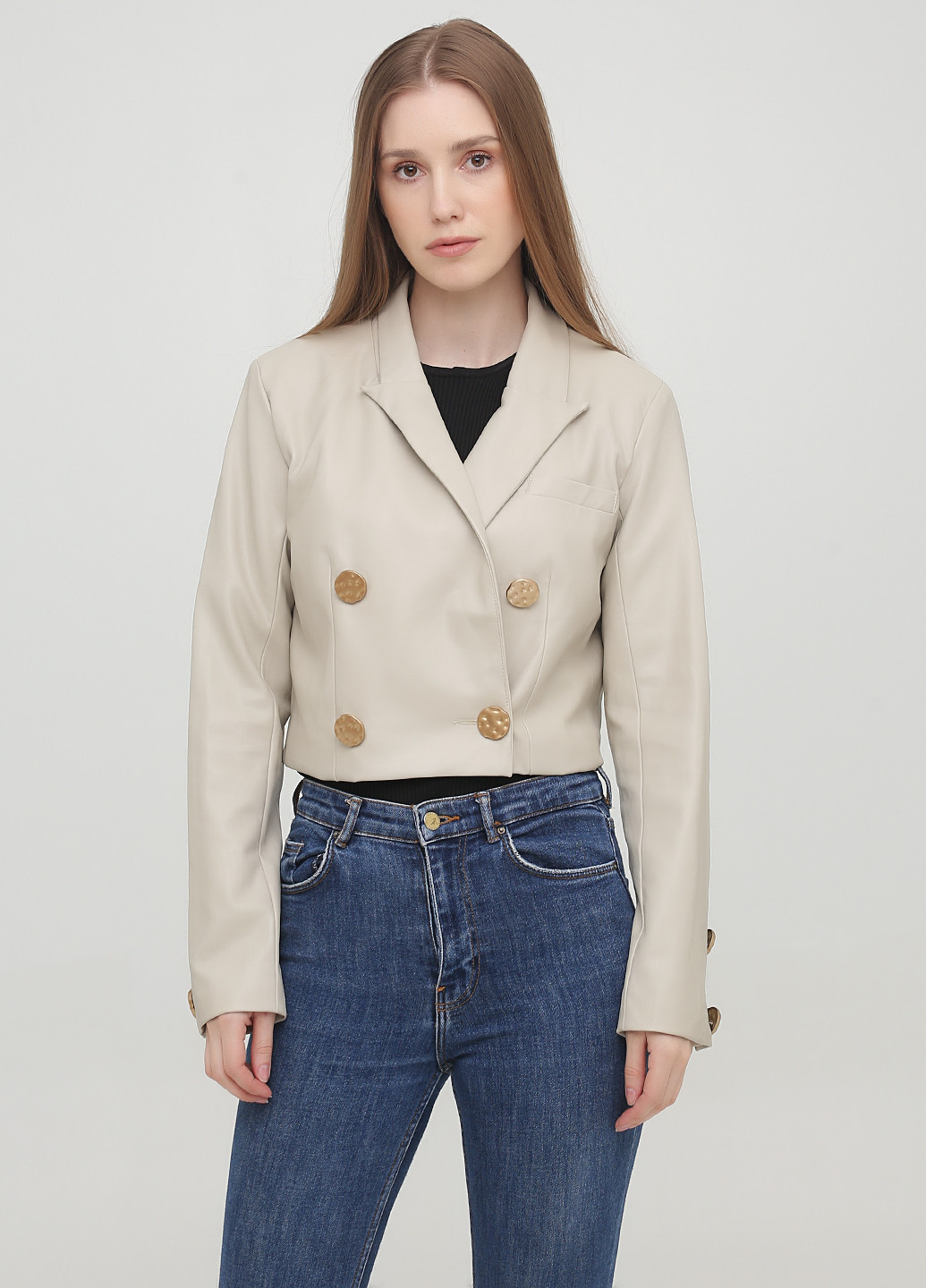 Бежевая демисезонная куртка T&T FASHION