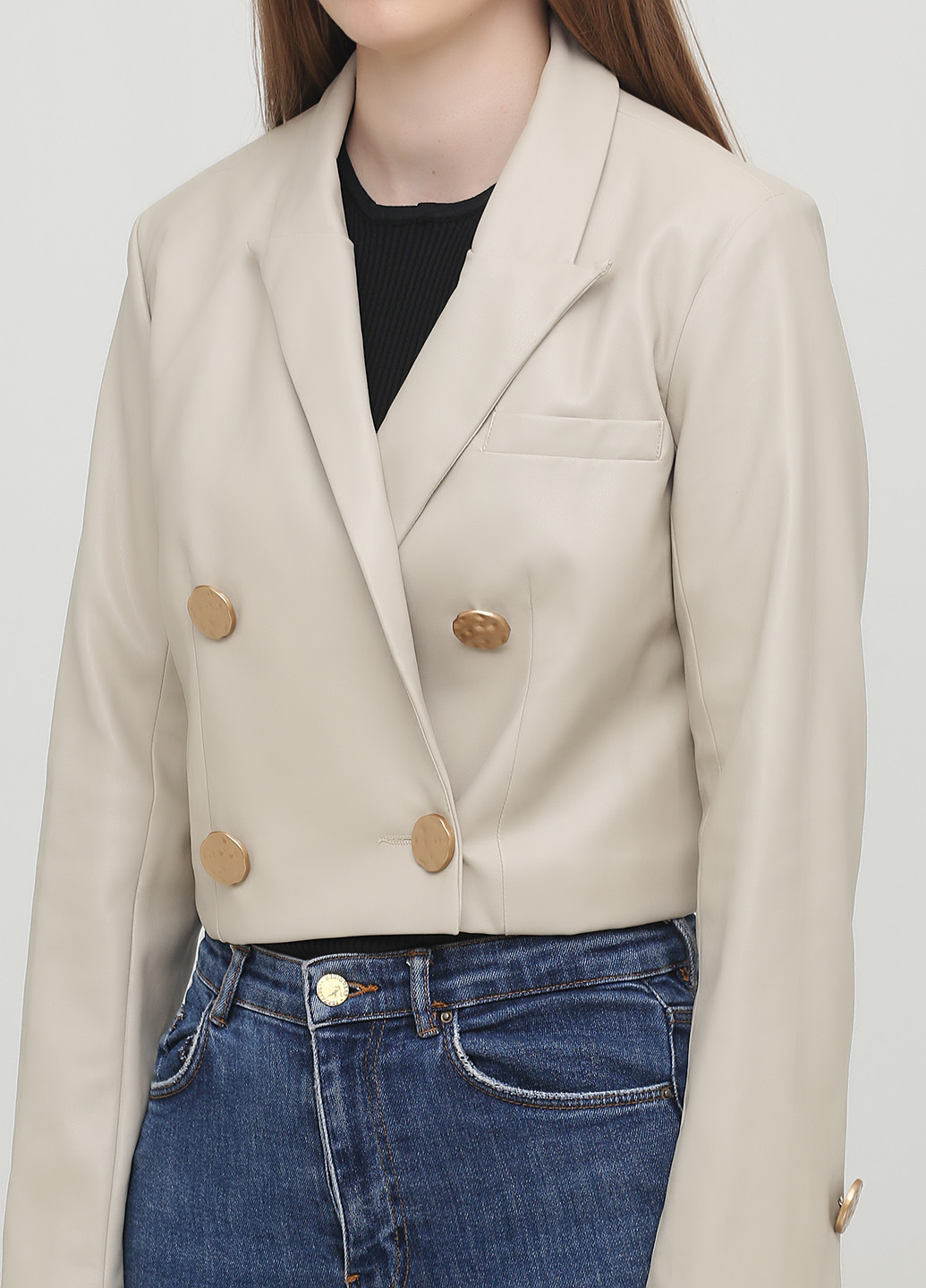 Бежевая демисезонная куртка T&T FASHION