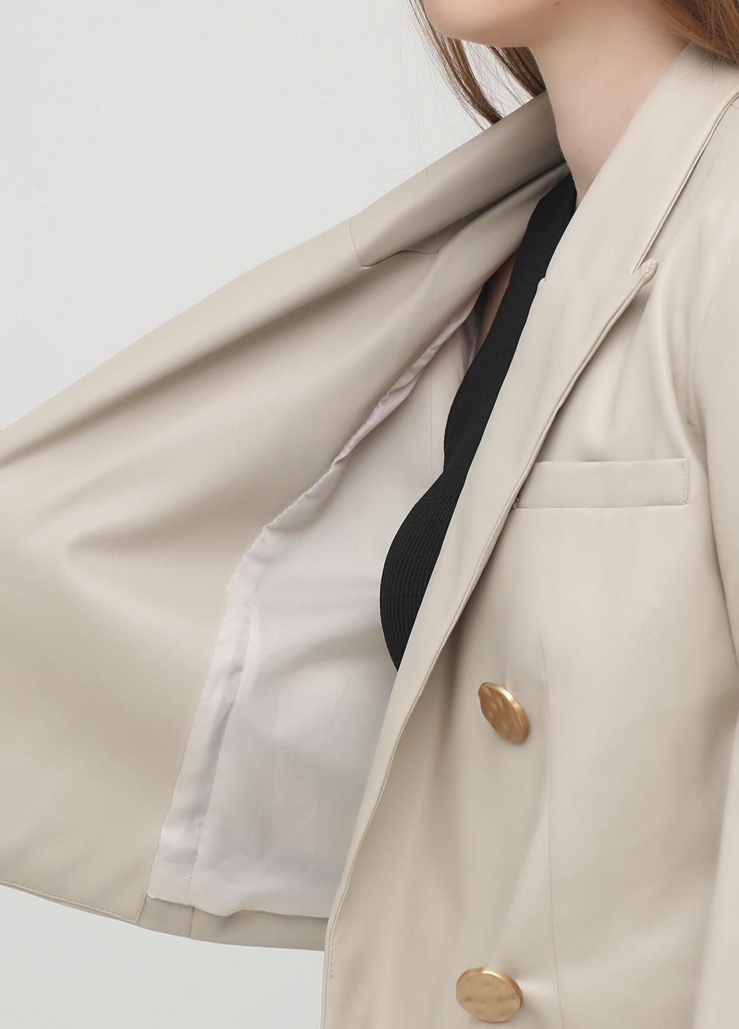 Бежевая демисезонная куртка T&T FASHION