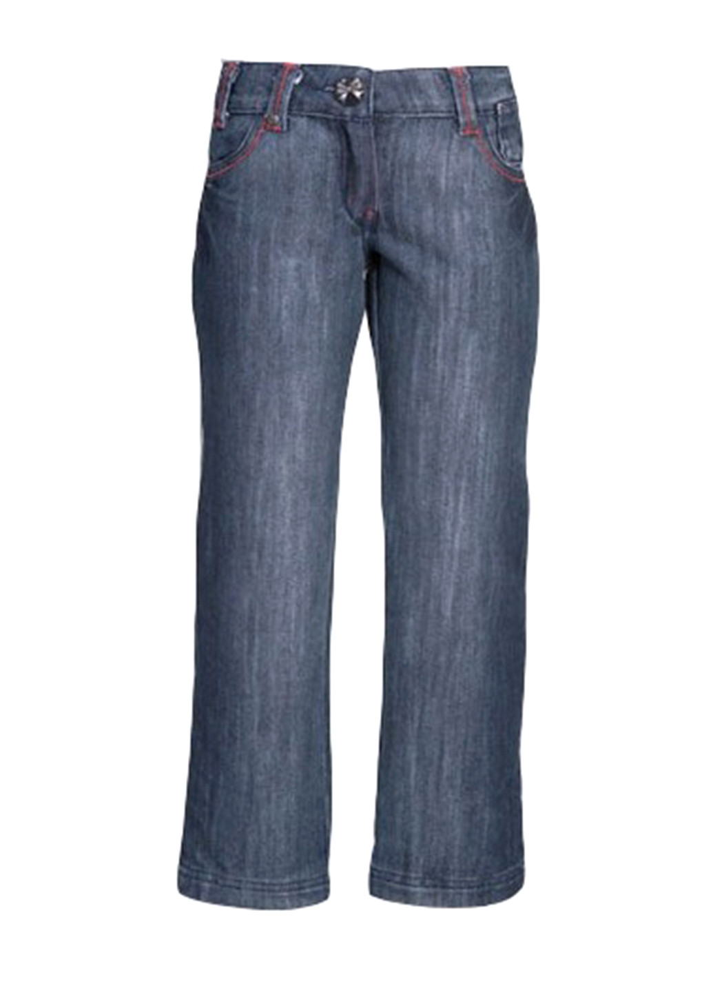 Синие кэжуал демисезонные прямые брюки Mariquita