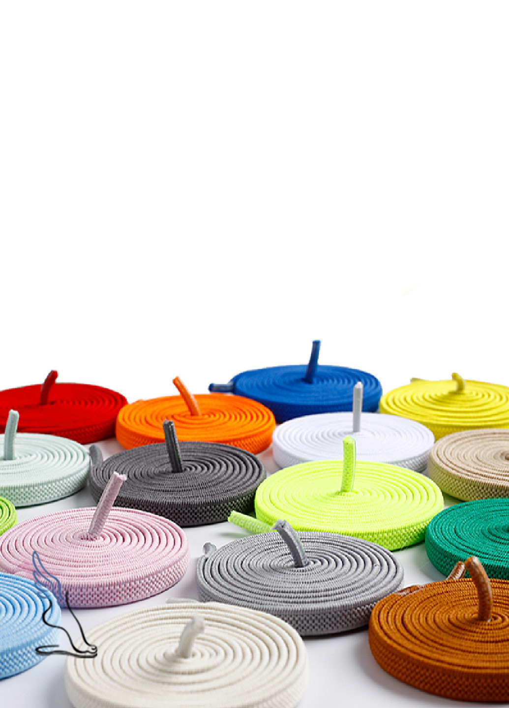 Цветные эластичные шнурки-резинки с фиксатором-зажимом, 105 см, цвет №123 No Brand (253654577)