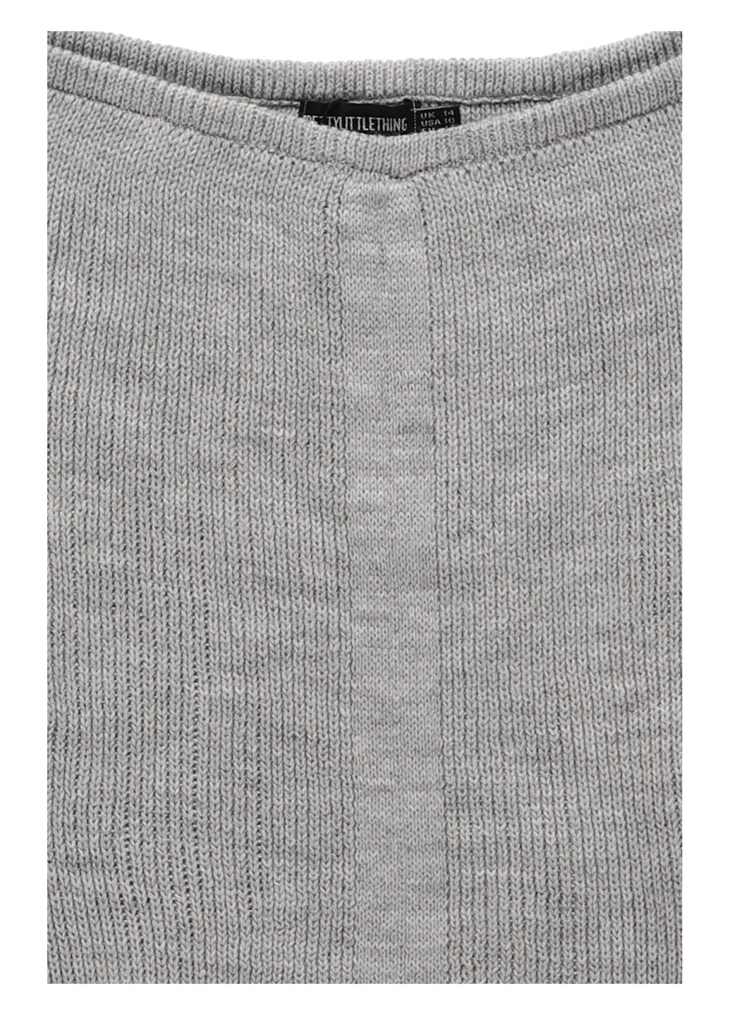 Серый демисезонный свитер PrettyLittleThing