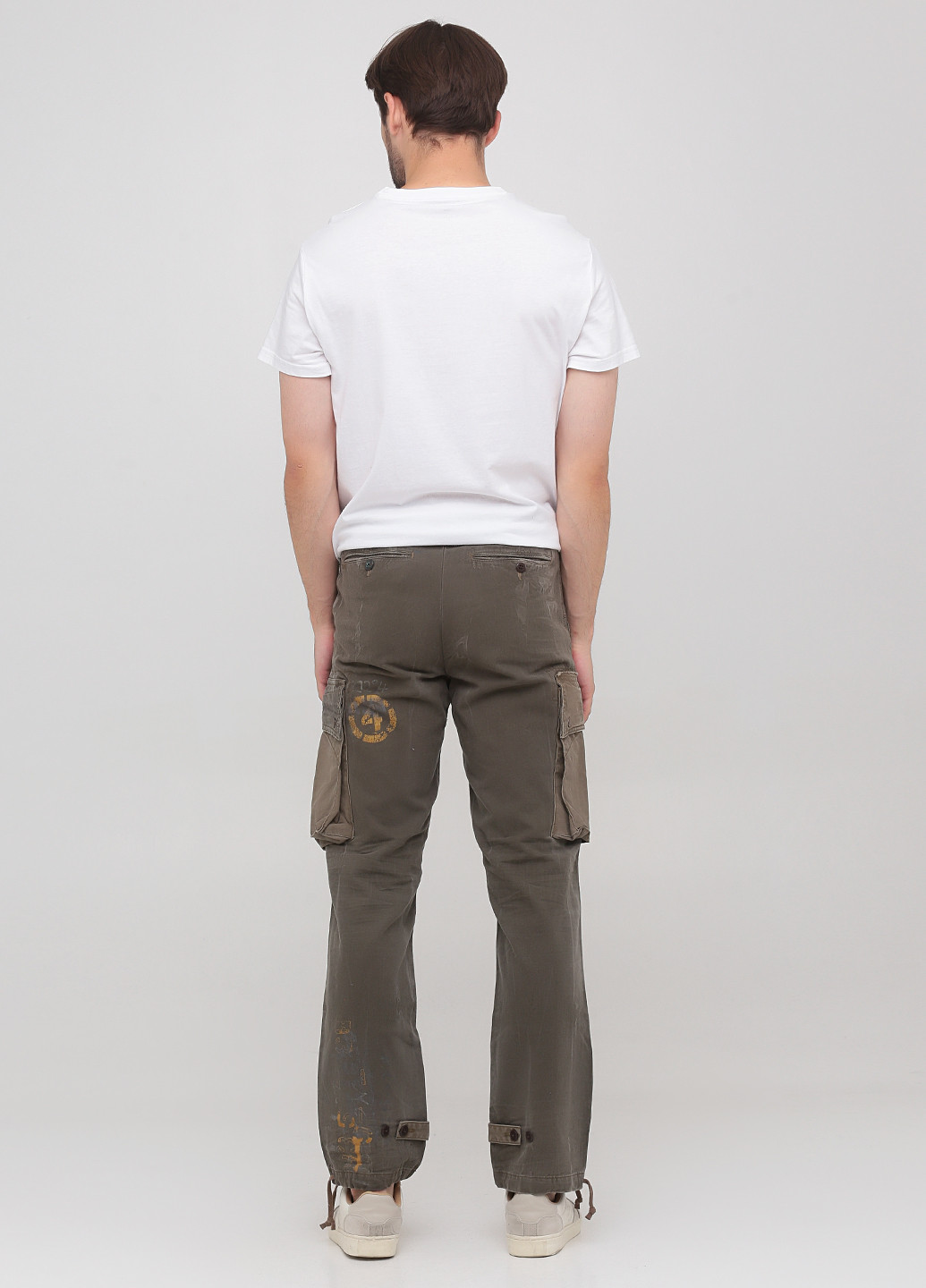 Хаки кэжуал демисезонные карго, прямые брюки Ralph Lauren