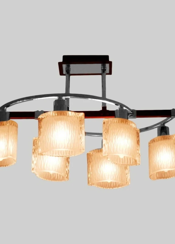 Люстра стельова на 6 плафонів BR-594S/6 E14 CH+W Brille (253885856)