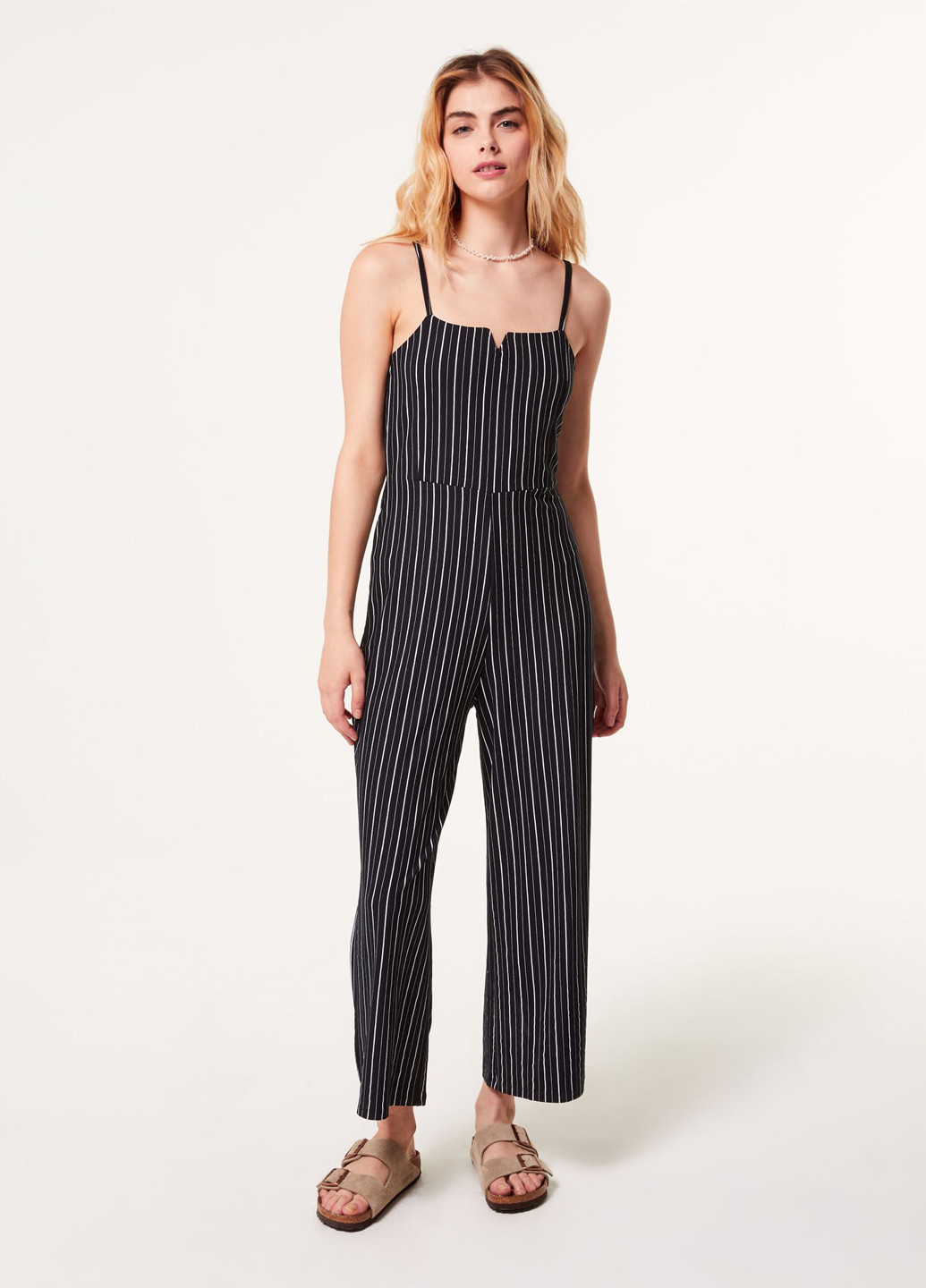 Комбінезон Jennyfer комбінезон-брюки смужка чорний кежуал віскоза
