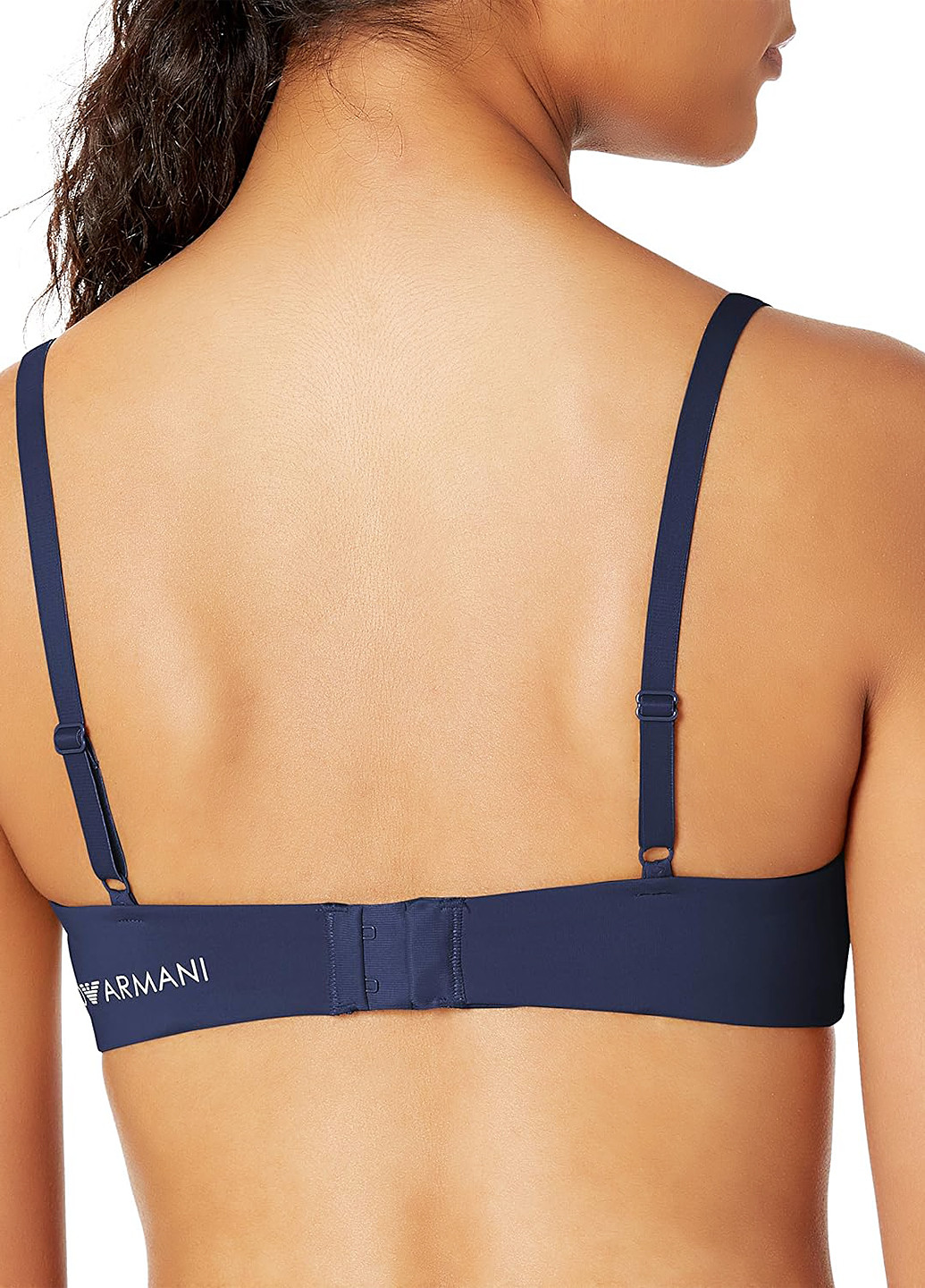 Синій бюстгальтер Emporio Armani без кісточок поліамід