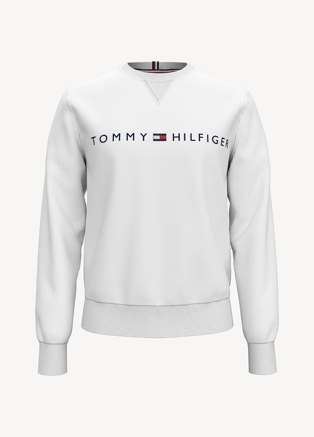Світшот Tommy Hilfiger - Прямий крій логотип білий кежуал бавовна, трикотаж - (257114950)