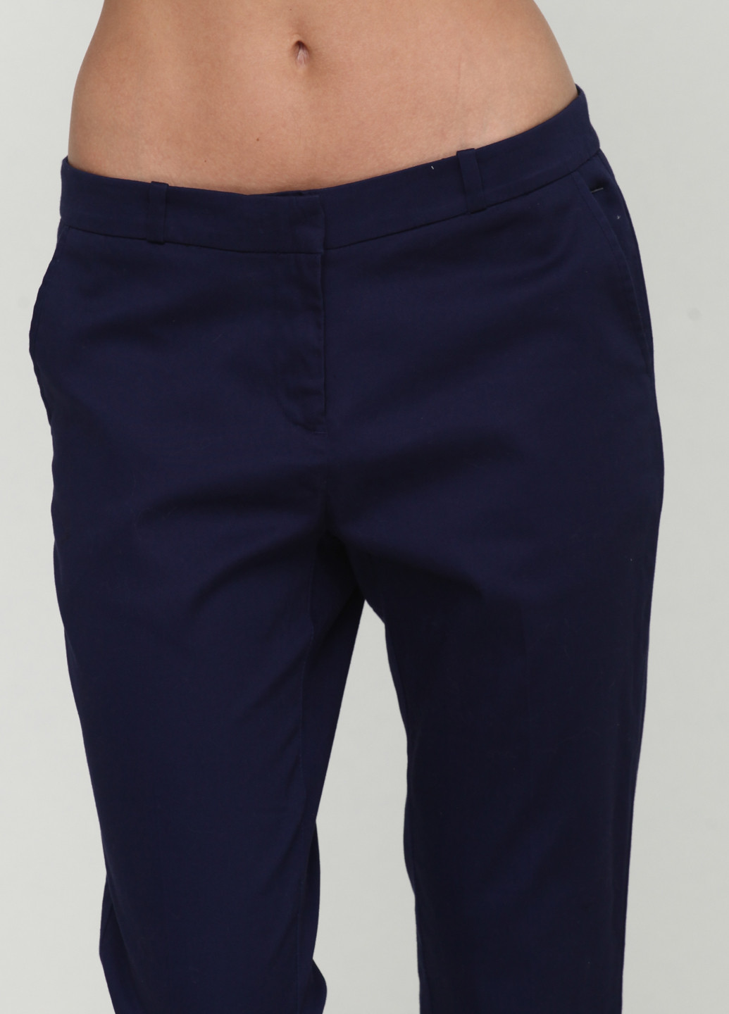 Темно-синие кэжуал демисезонные чиносы брюки Etam