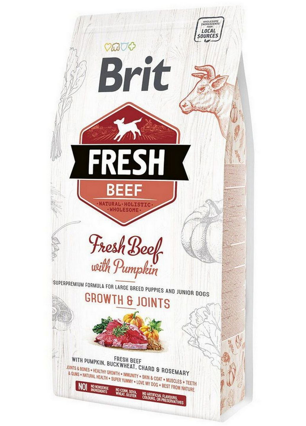 Fresh Beef / Pumpkin Puppy Large 2,5 kg яловичина, гарбуз для цуценят великих порід Brit (192734211)