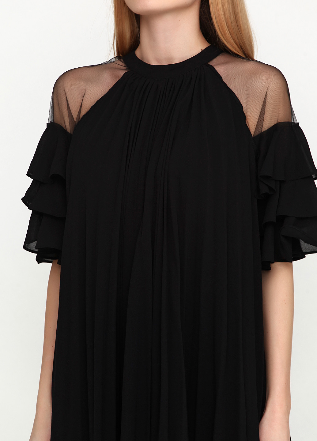 Черное кэжуал платье Luzabelle однотонное