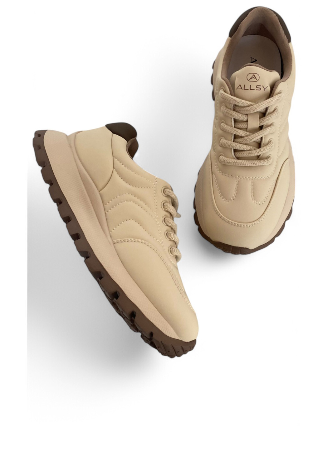 Кроссовки ALLSY бежевые демисезоны (323706186)