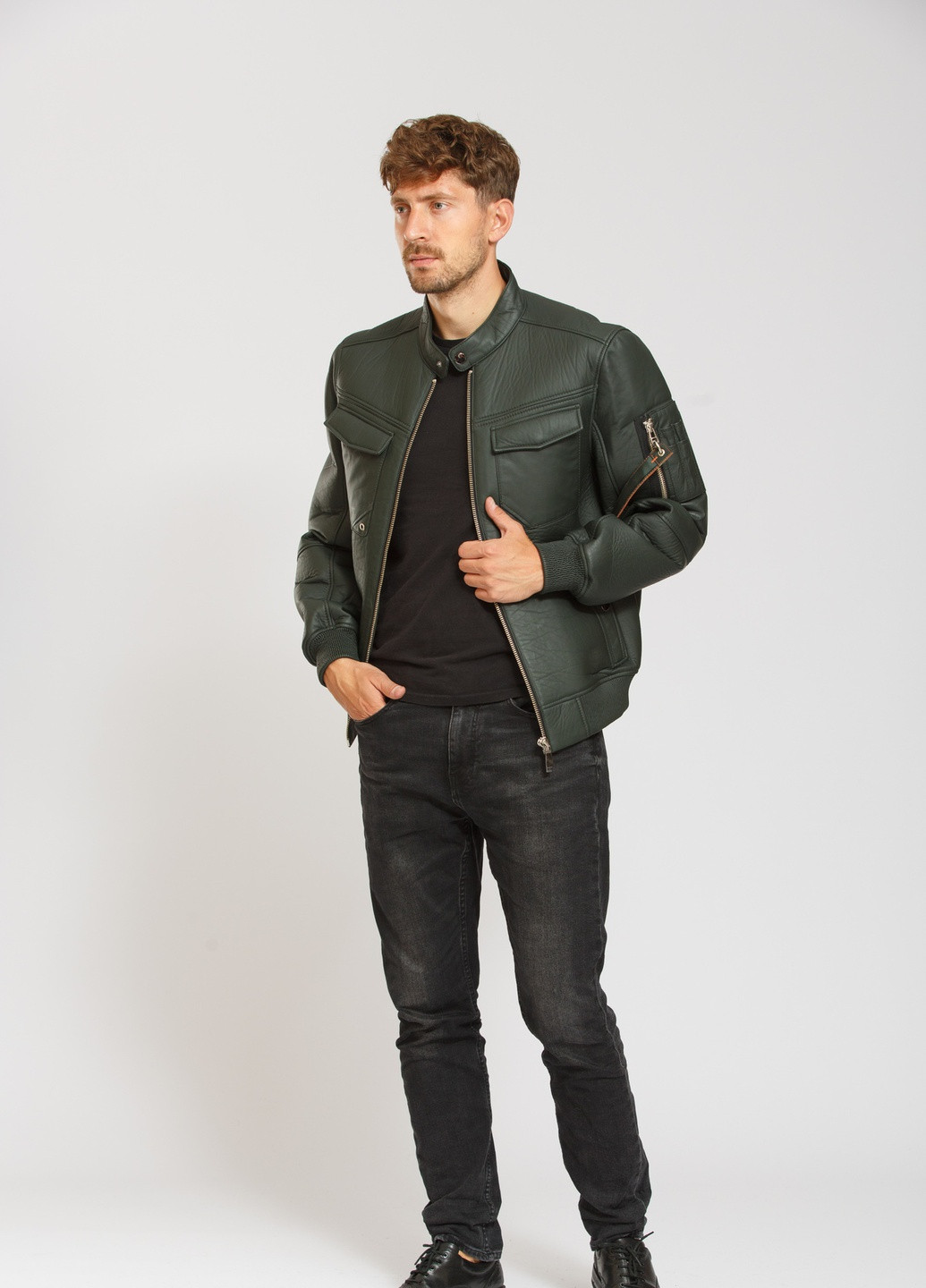 Темно-серая демисезонная куртка антрацит Cvk brand