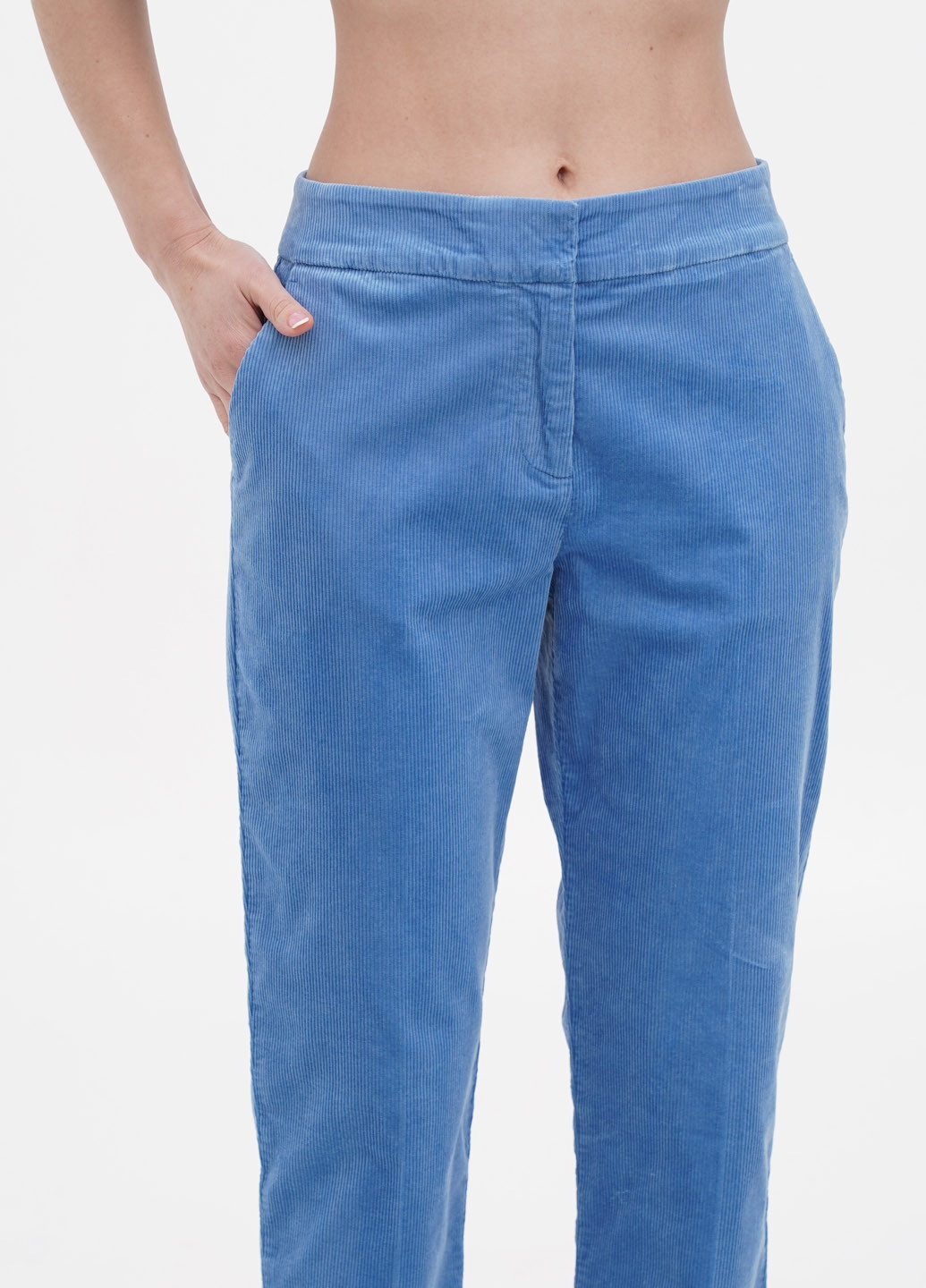 Голубые кэжуал демисезонные зауженные брюки Boden