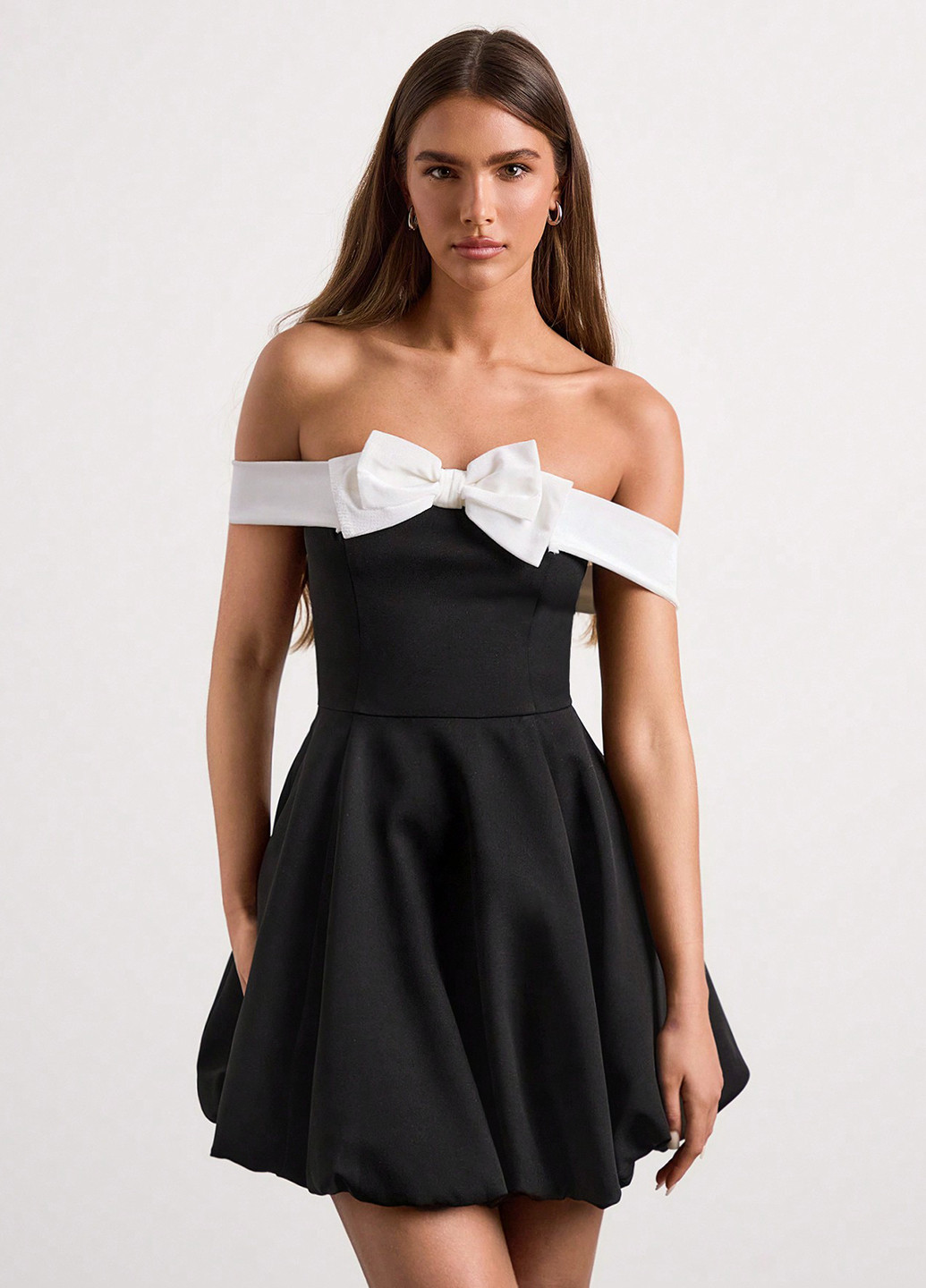 Чорна святковий, коктейльна, вечірня сукня кльош, з відкритою спиною, а-силует SHEIN однотонна