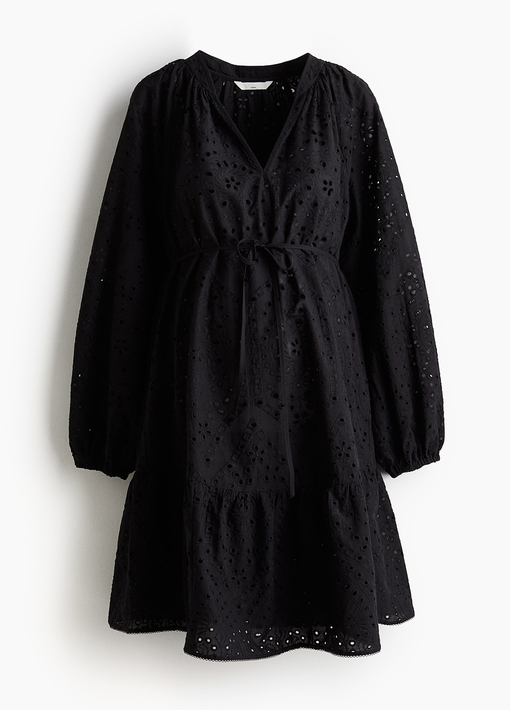 Черное кэжуал платье для беременных а-силуэт H&M однотонное