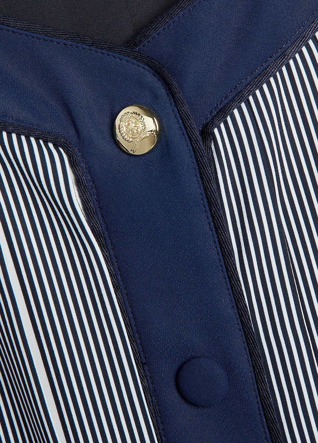 Синее кэжуал платье плиссированное Tommy Hilfiger в полоску