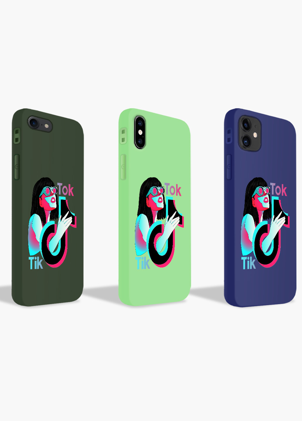 Чехол силиконовый Apple Iphone X ТикТок (TikTok) (6129-1647) MobiPrint (219517388)