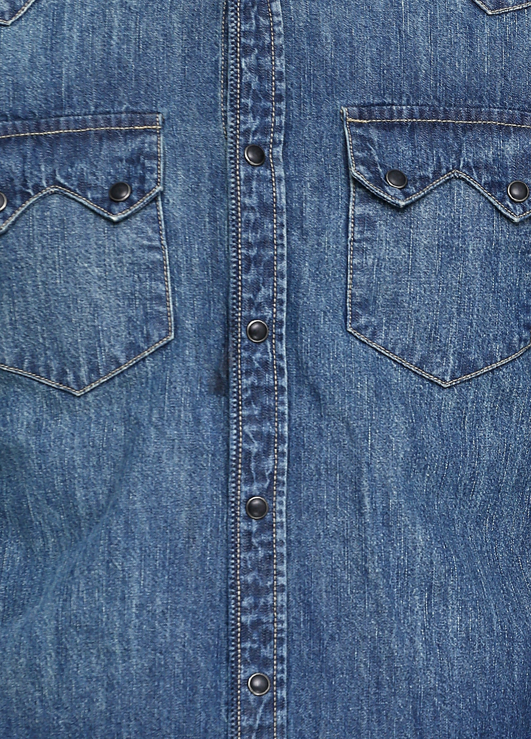 Синяя джинсовая рубашка камуфляжная Ralph Lauren с длинным рукавом