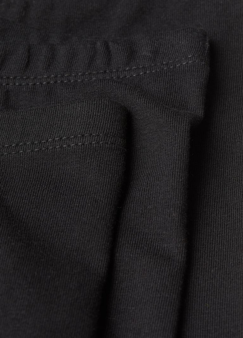 Черные демисезонные легинсы из мягкого трикотажа чёрный H&M