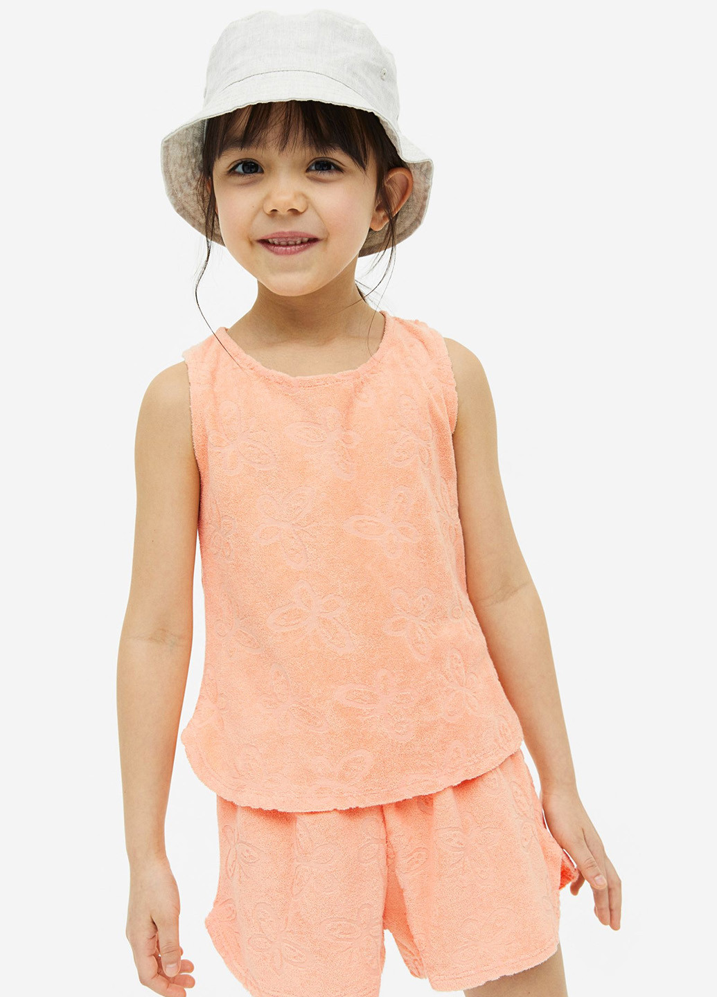 Оранжевый летний комплект (майка, шорты) H&M