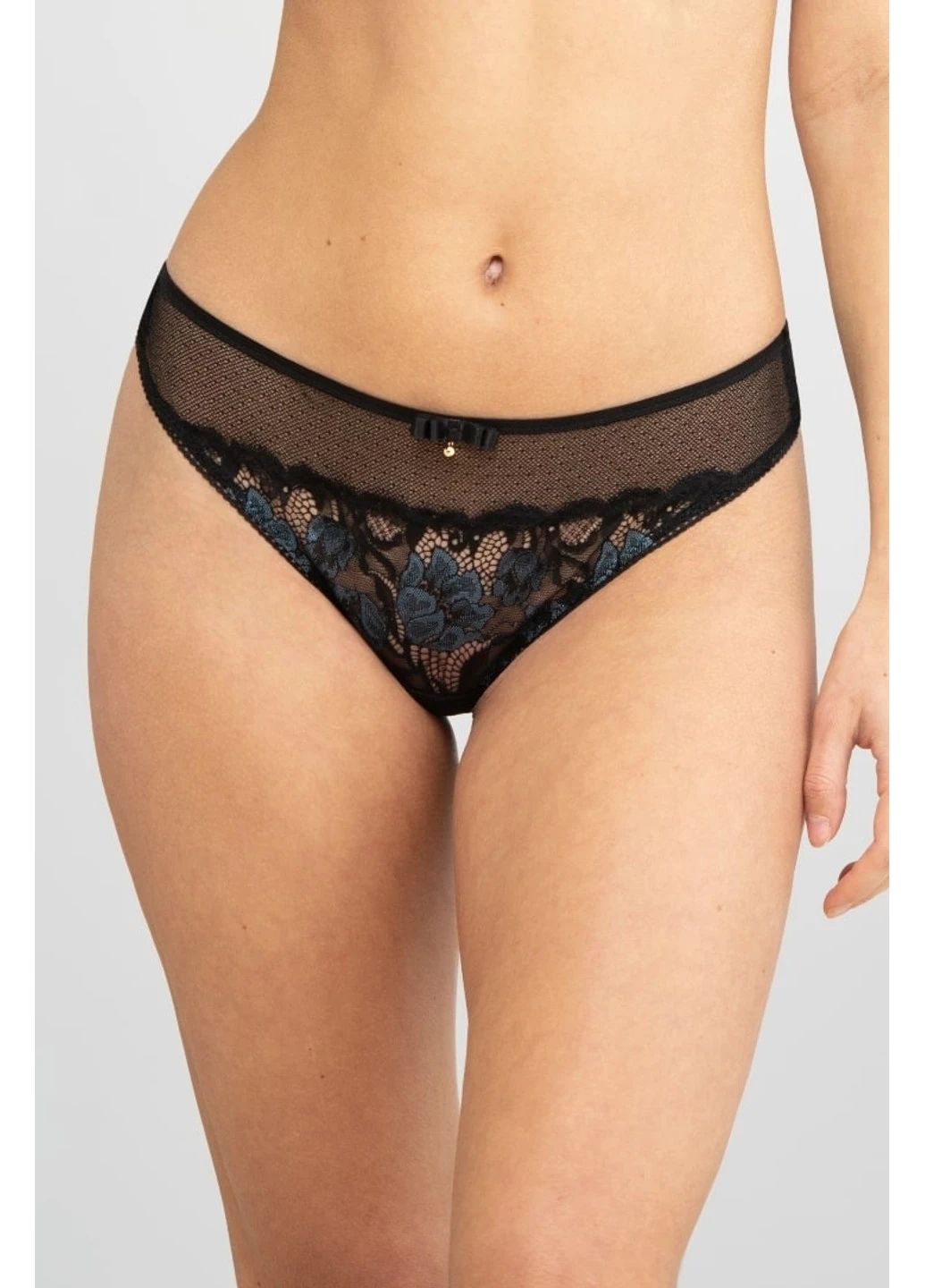 Трусики стринги чорно-сині Woman Aroma 3004.00.06 Kleo (251826466)