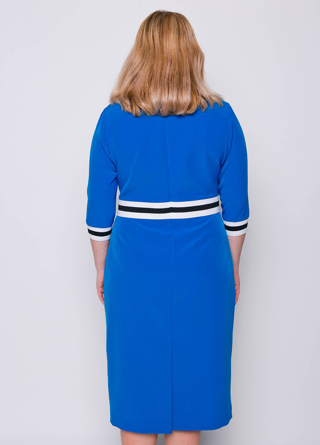 Світло-синя кежуал сукня Trand в смужку