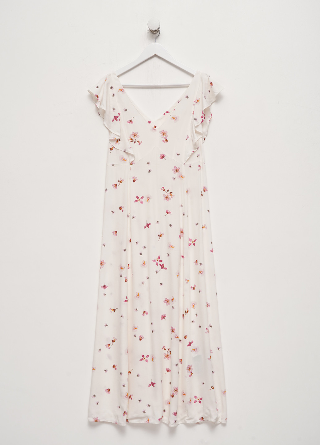 Білий кежуал плаття для вагітних а-силует H&M з квітковим принтом