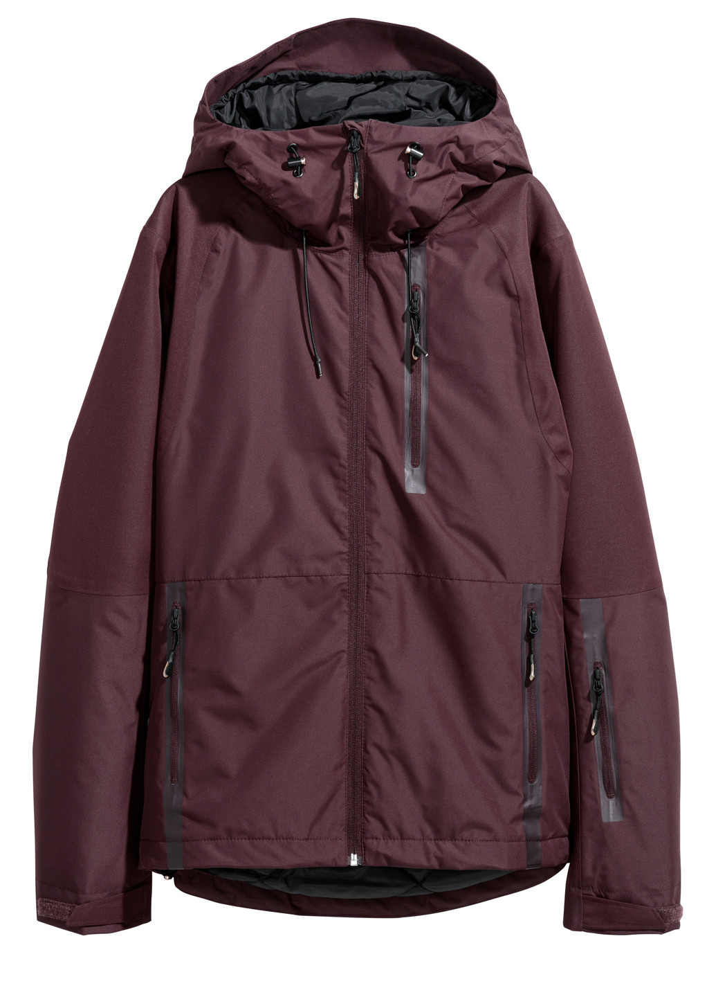Бордовая зимняя куртка лыжная H&M SPORT