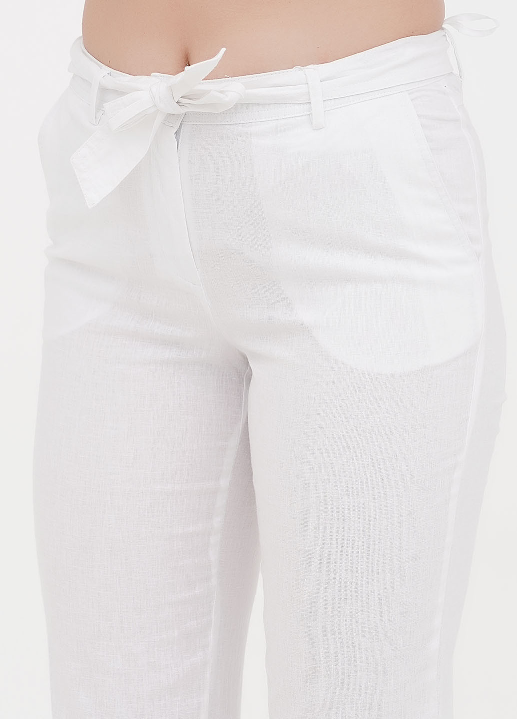 Белые кэжуал летние укороченные брюки Collection L