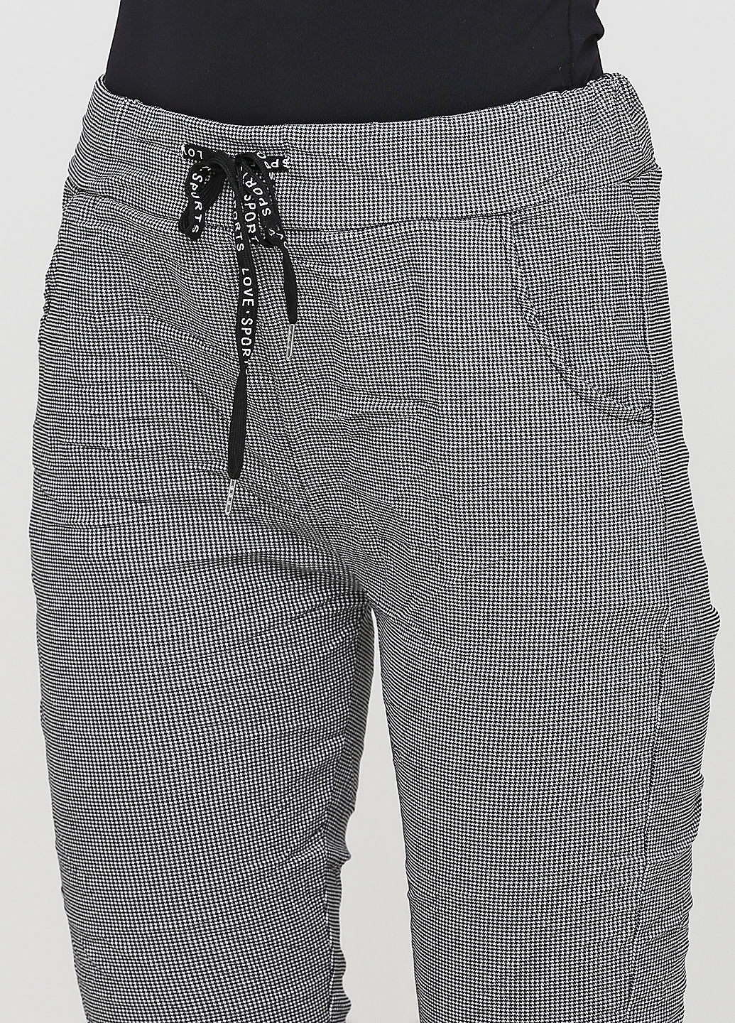 Черно-белые кэжуал демисезонные зауженные брюки Made in Italy