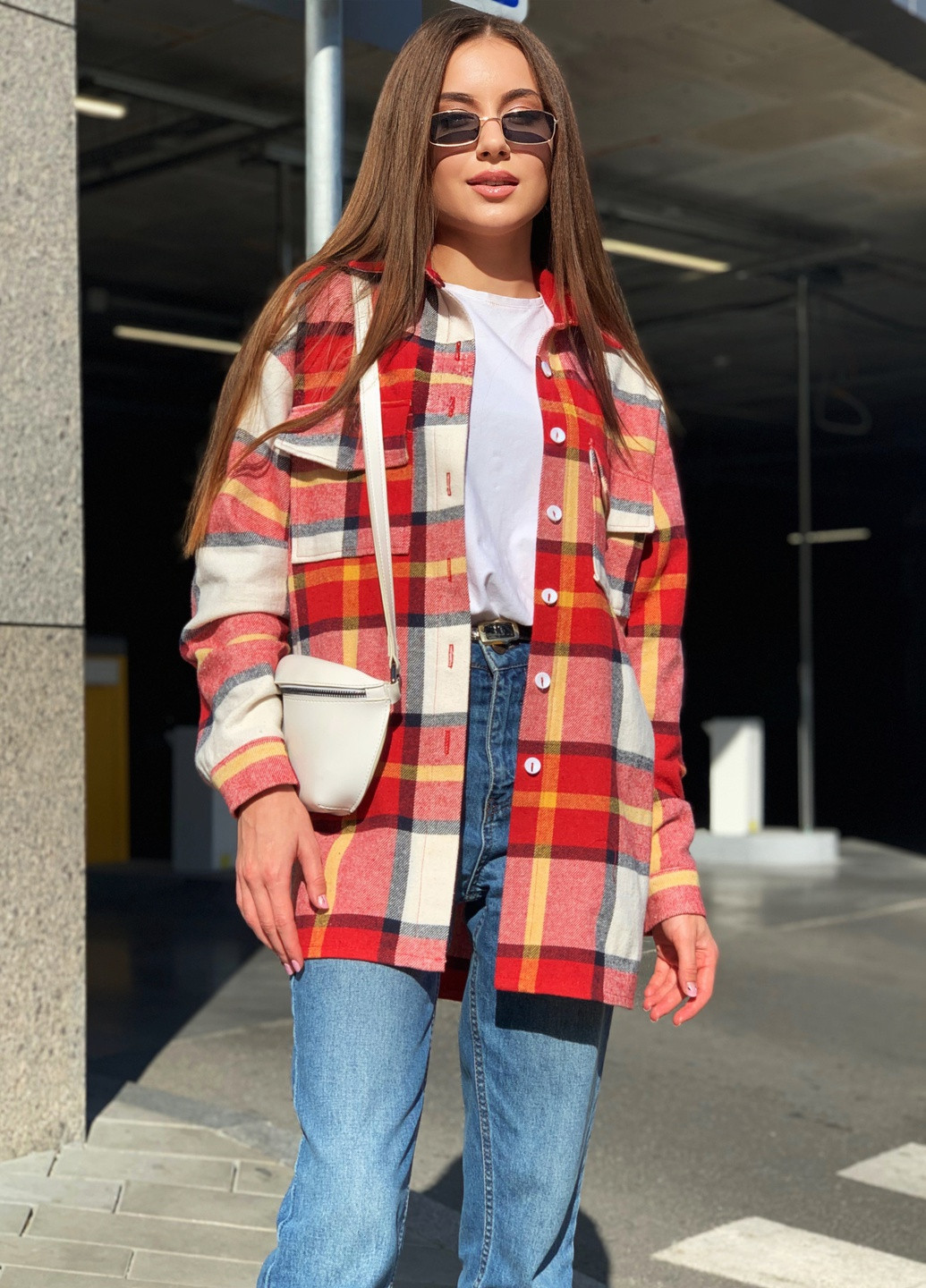 Сорочка в клітку "BIRNINGAM" червона InRed (250611052)