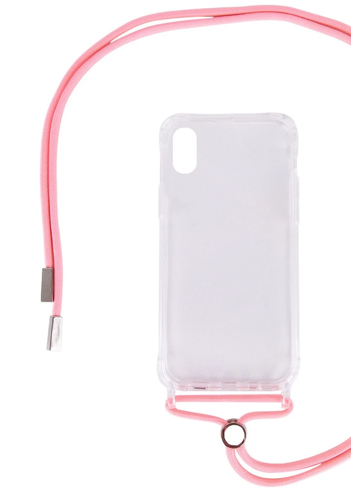 Чохол TPU Crossbody Transparent для Apple iPhone XS Max (6.5 ') Рожевий (is_00000041868_12) Epik (229726151)