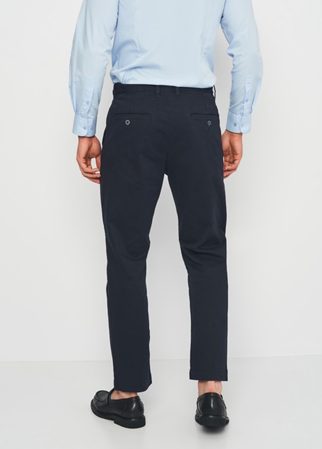 Темно-синие кэжуал демисезонные чиносы брюки H&M