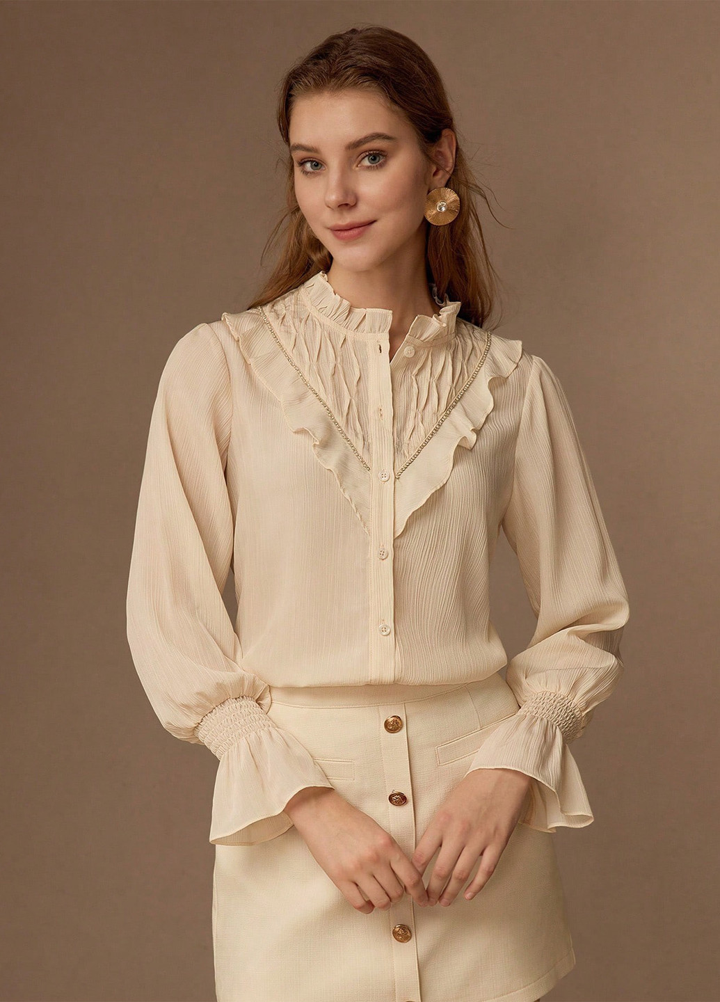 Пудрова блуза SHEIN