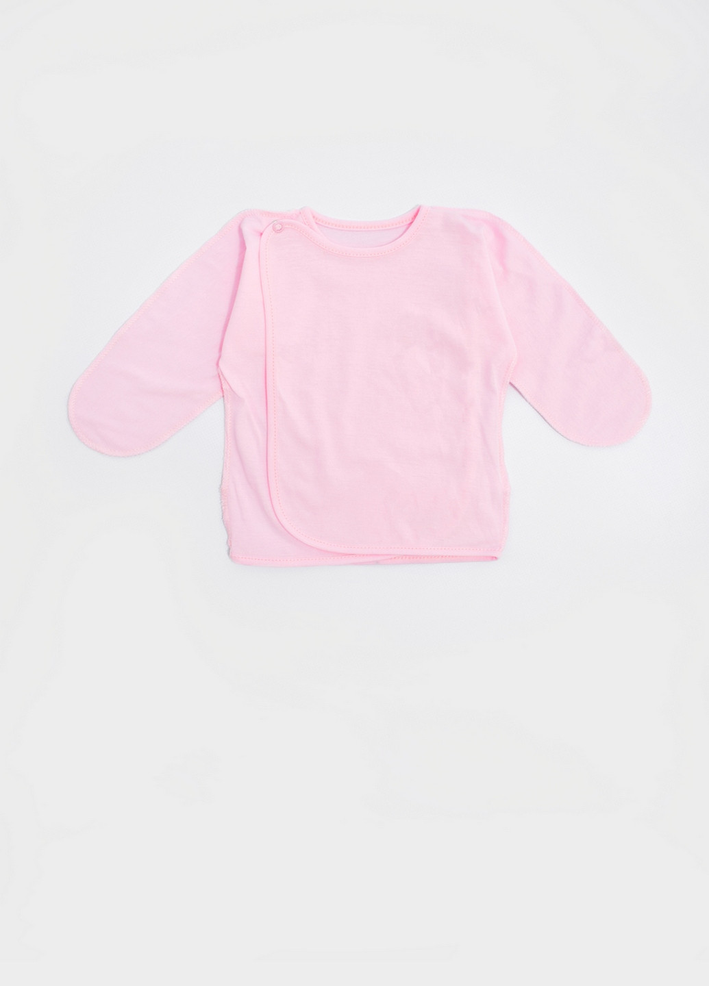 Распашонка для новорожденных с закрытой ручкой Фламинго Текстиль розовая