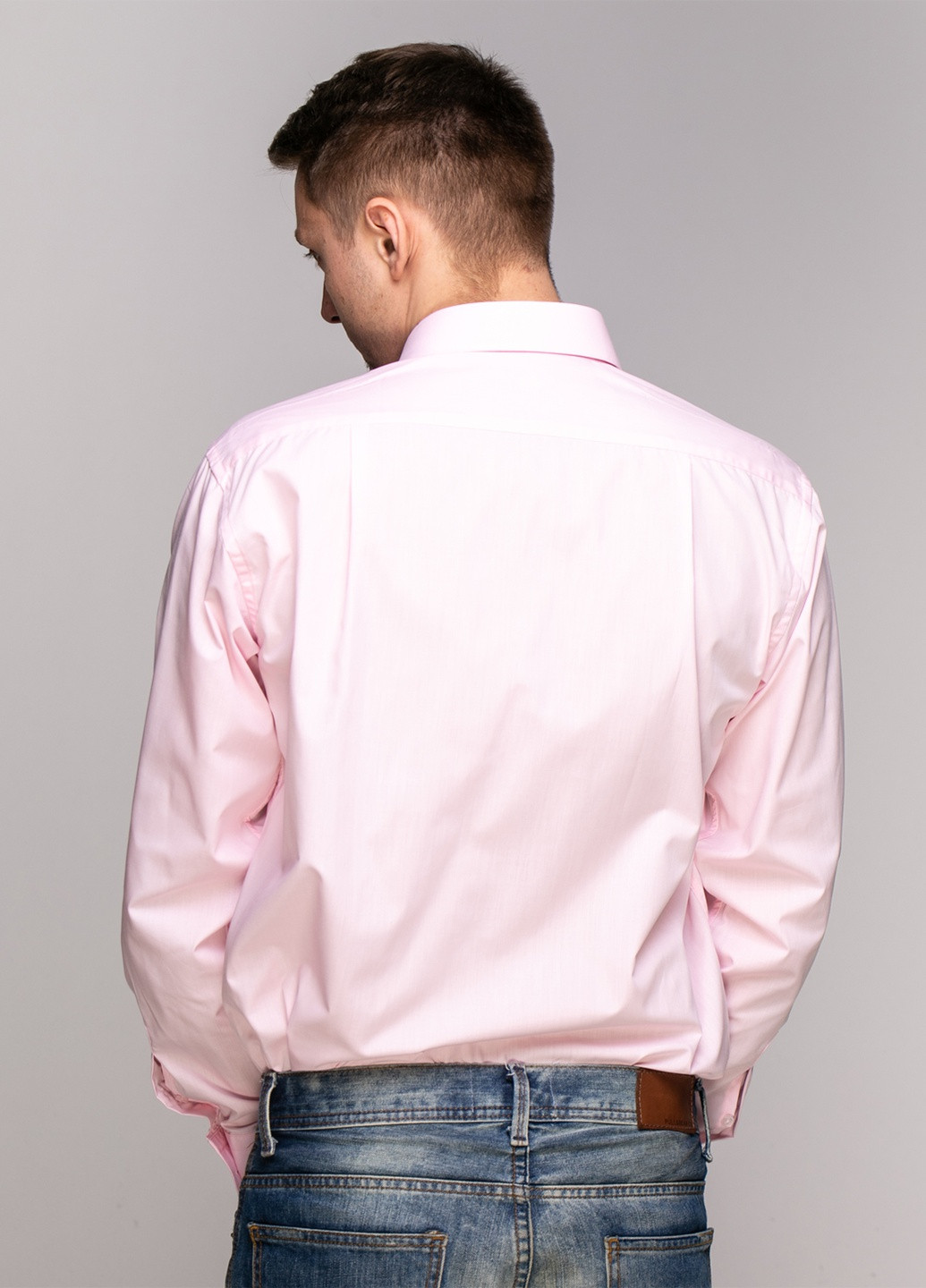 Розовая кэжуал рубашка однотонная Brianze