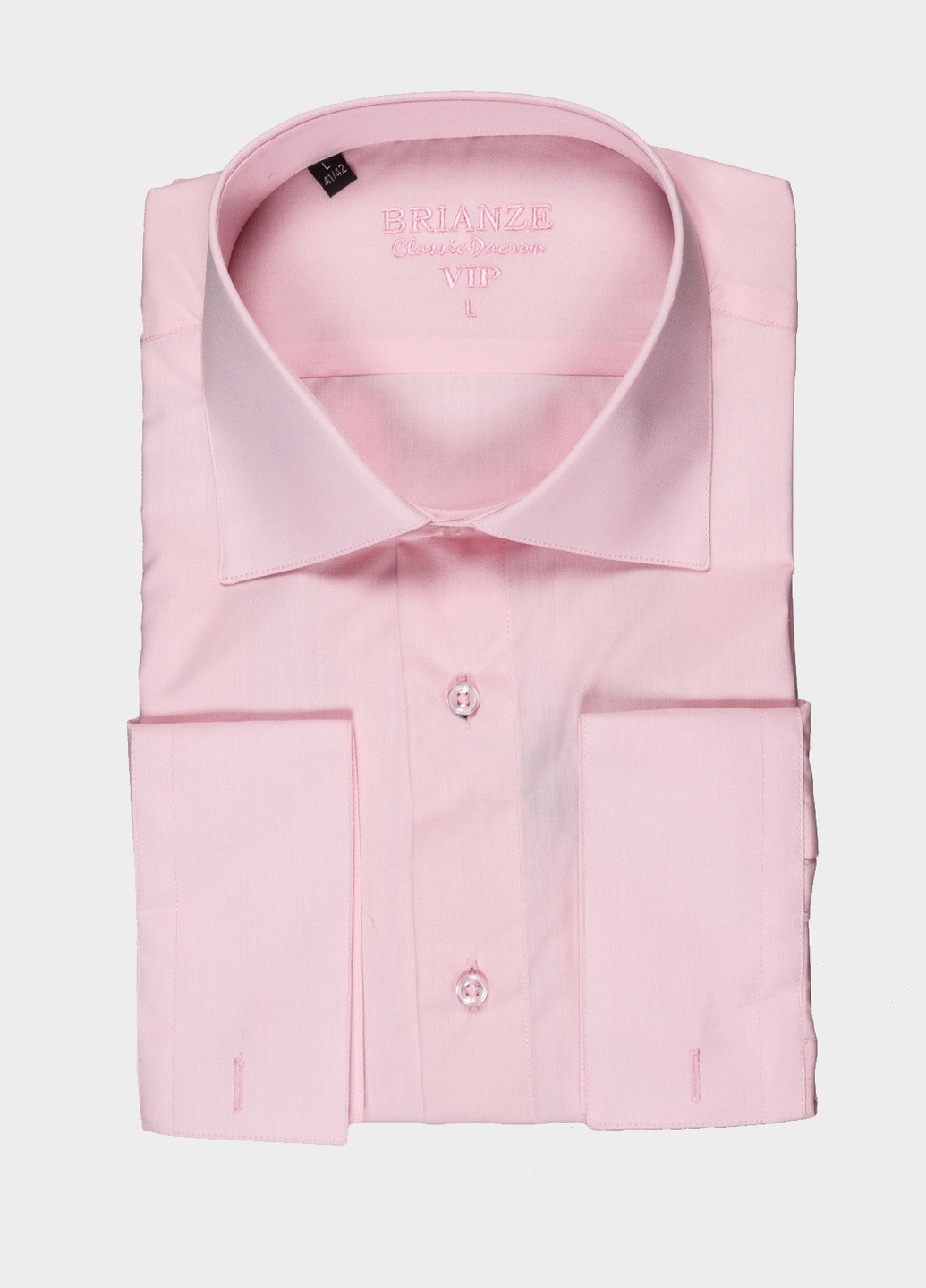 Розовая кэжуал рубашка однотонная Brianze