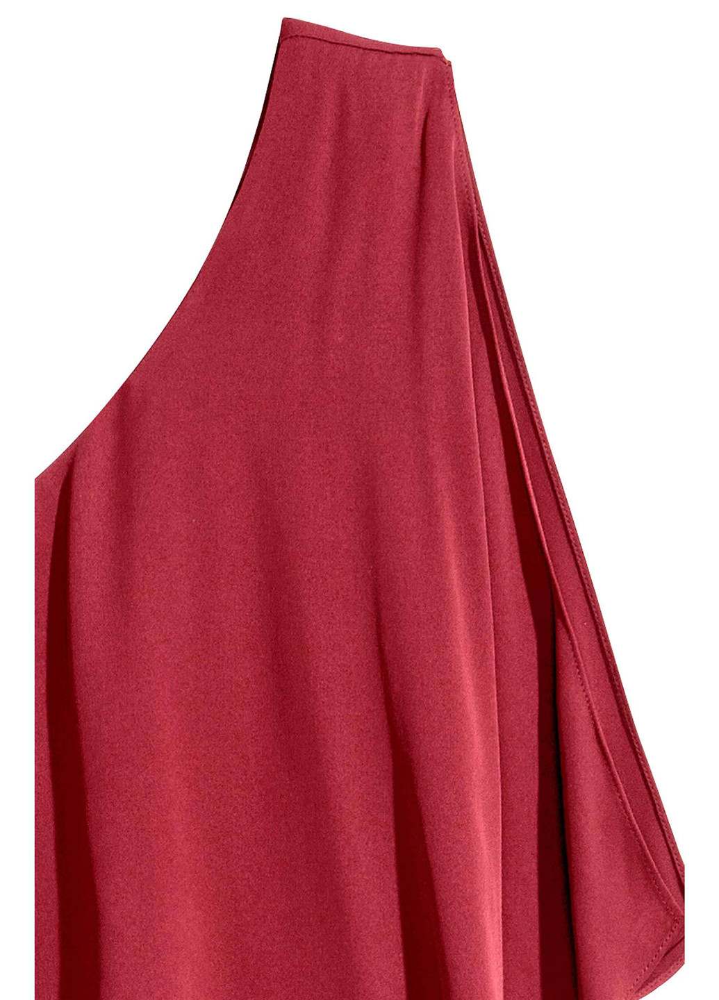 Темно-красное вечернее платье H&M однотонное