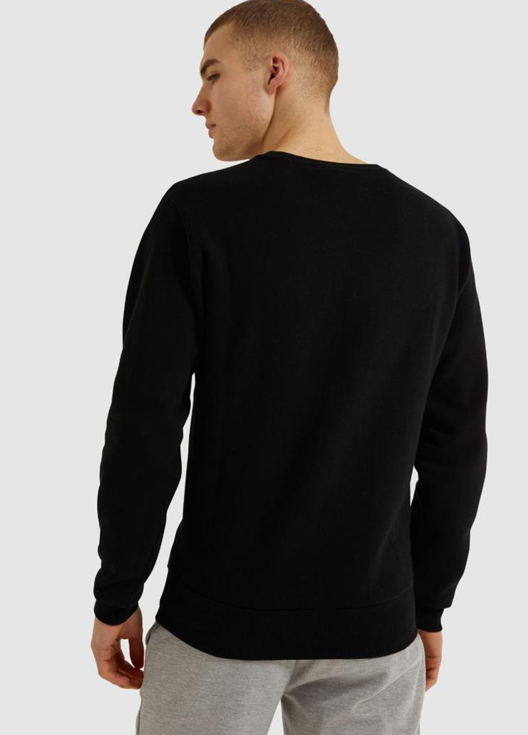 Чорний світшот shs02215-001 Ellesse логотип без декору (322021336)