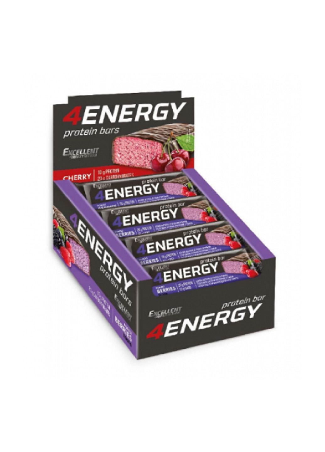 Батончики для энергии 4 ENERGY - 40g x 24шт Berry Vale (253153356)