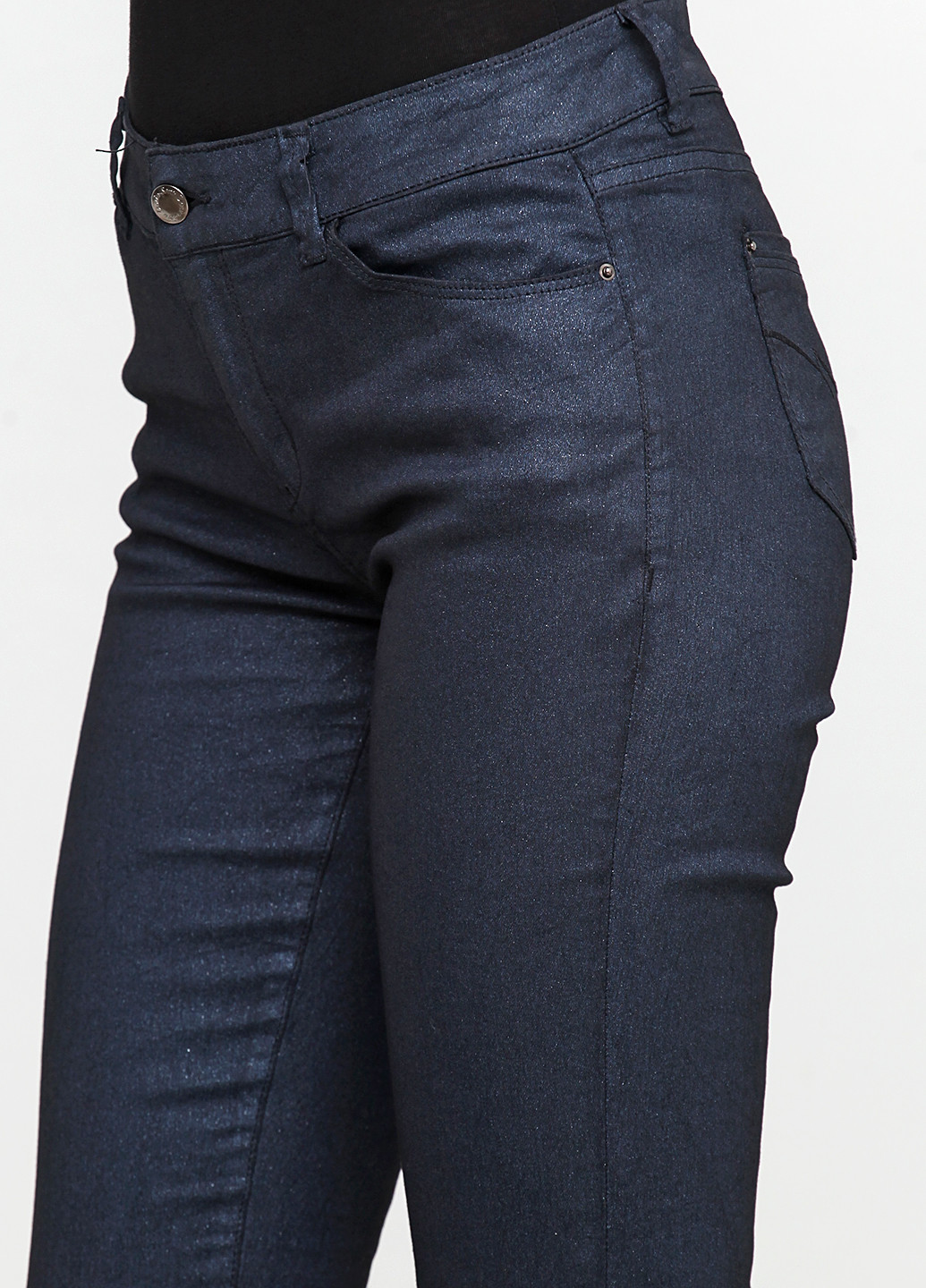 Темно-синие кэжуал демисезонные зауженные брюки jbc