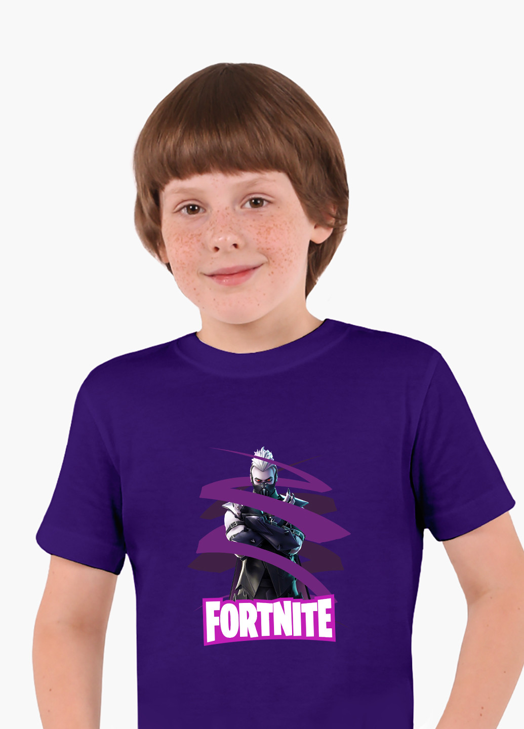Фиолетовая демисезонная футболка детская фортнайт (fortnite)(9224-1190) MobiPrint