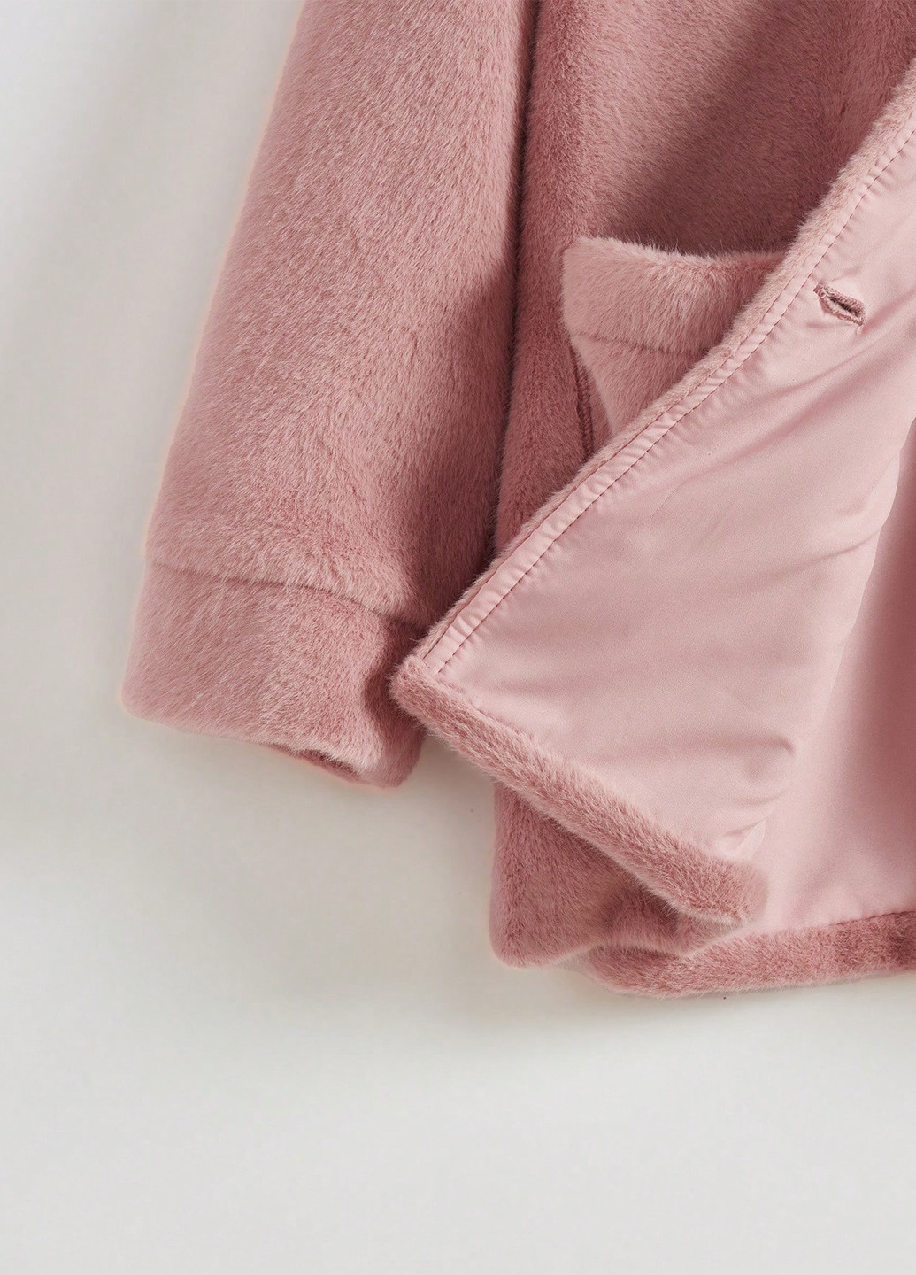 Розовое демисезонное Пальто однобортное SHEIN
