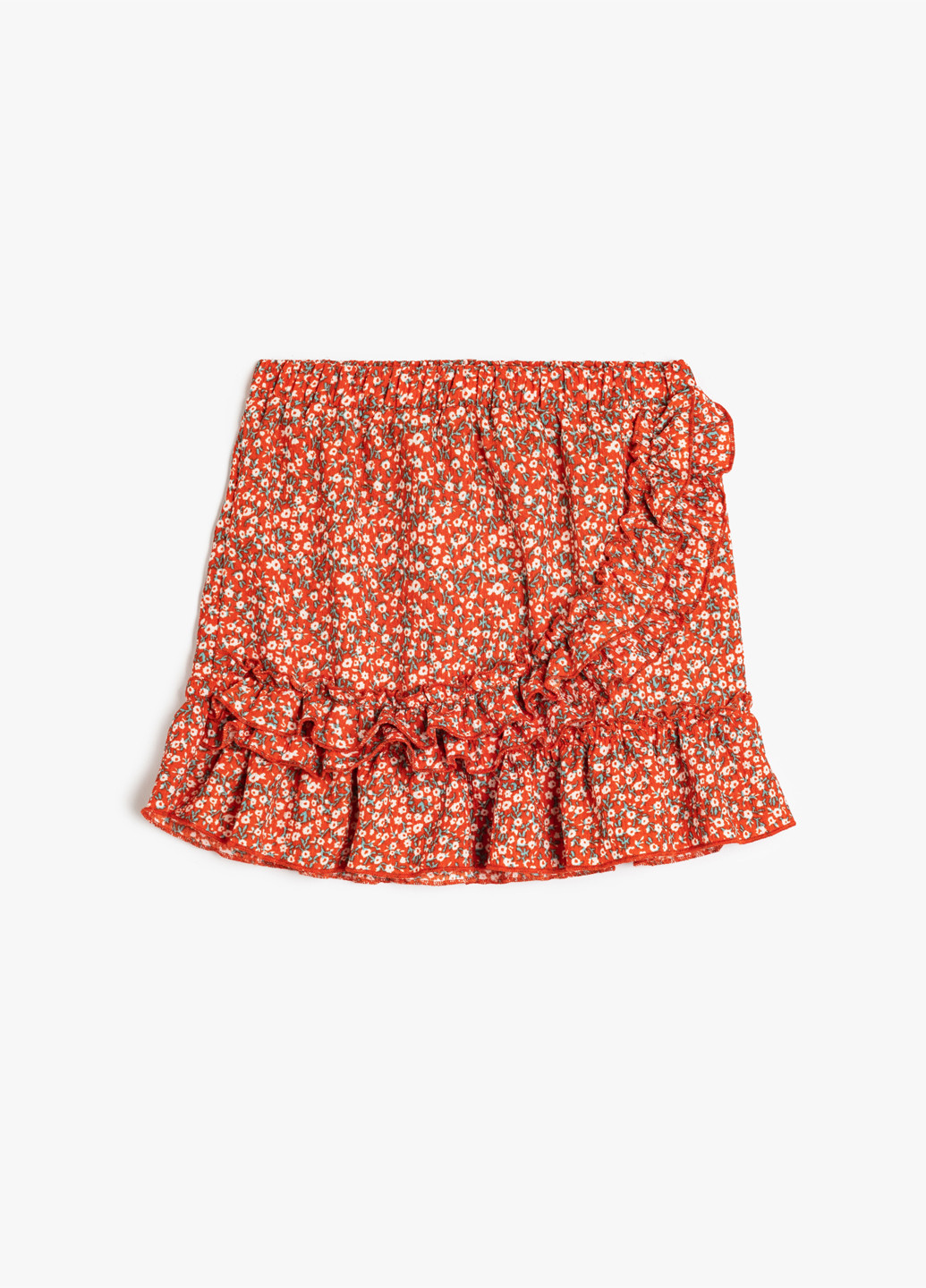 Терракотовая кэжуал цветочной расцветки юбка KOTON