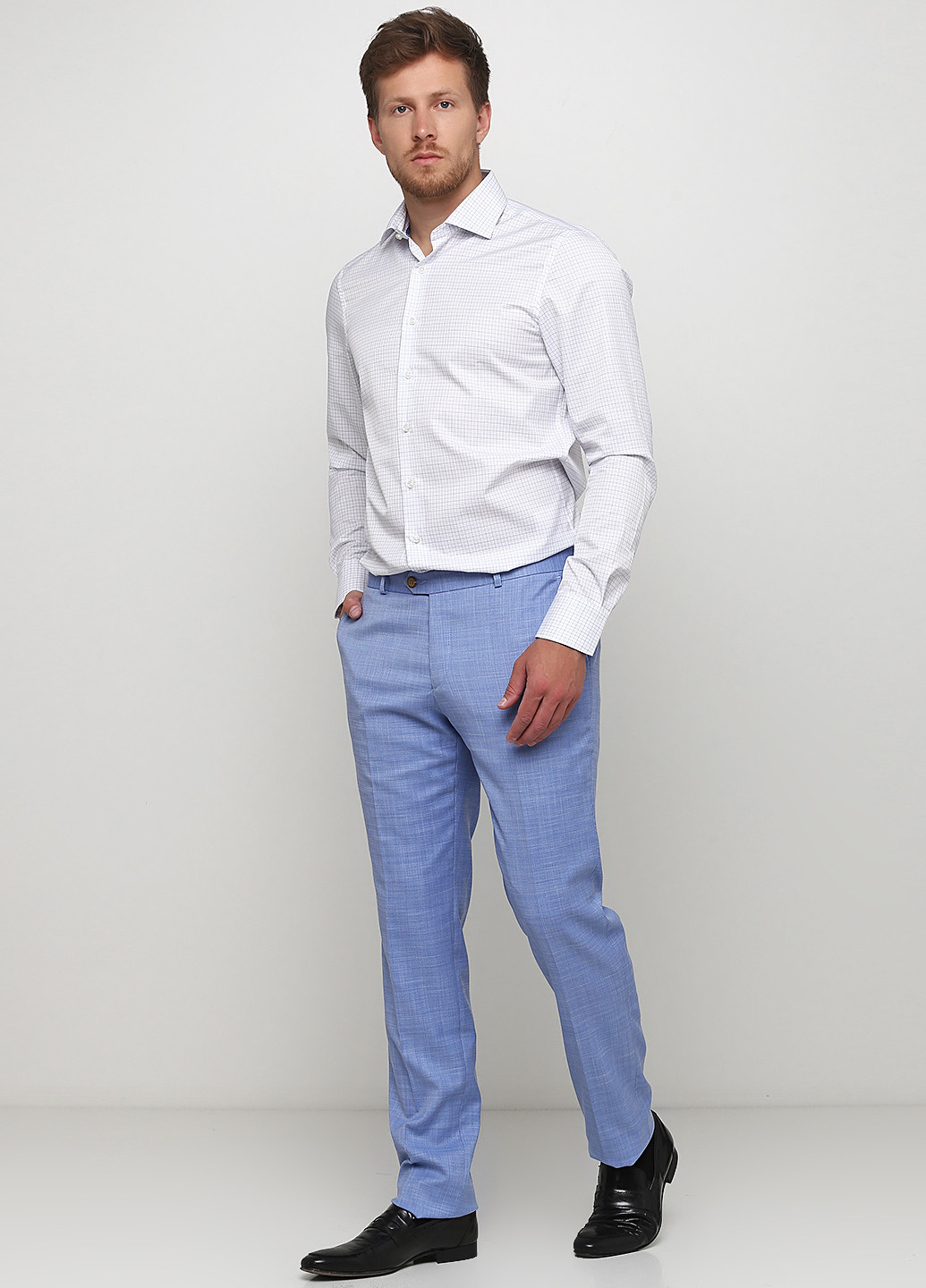 Голубые кэжуал демисезонные классические брюки Loranzo