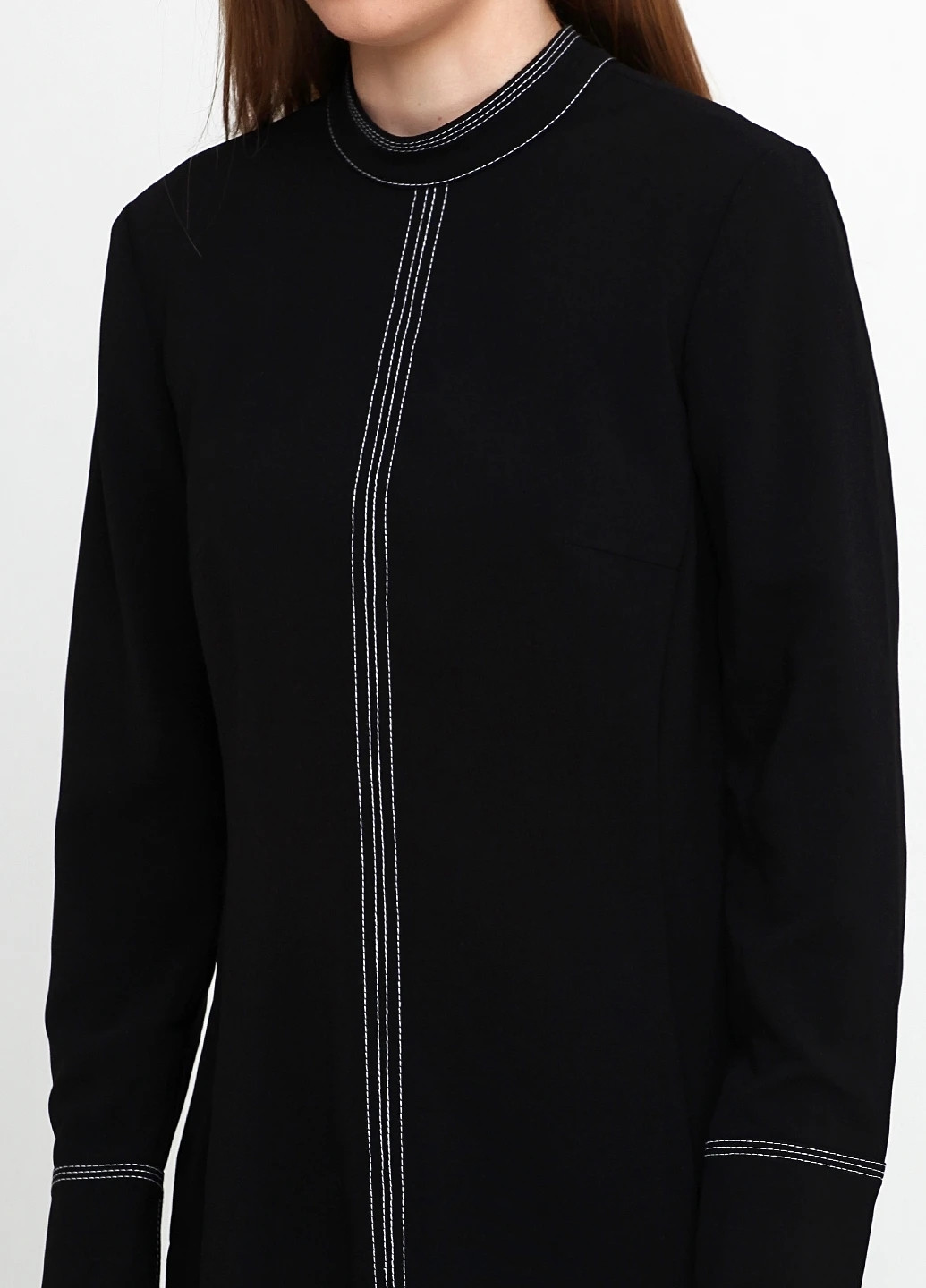 Черное кэжуал платье а-силуэт H&M однотонное